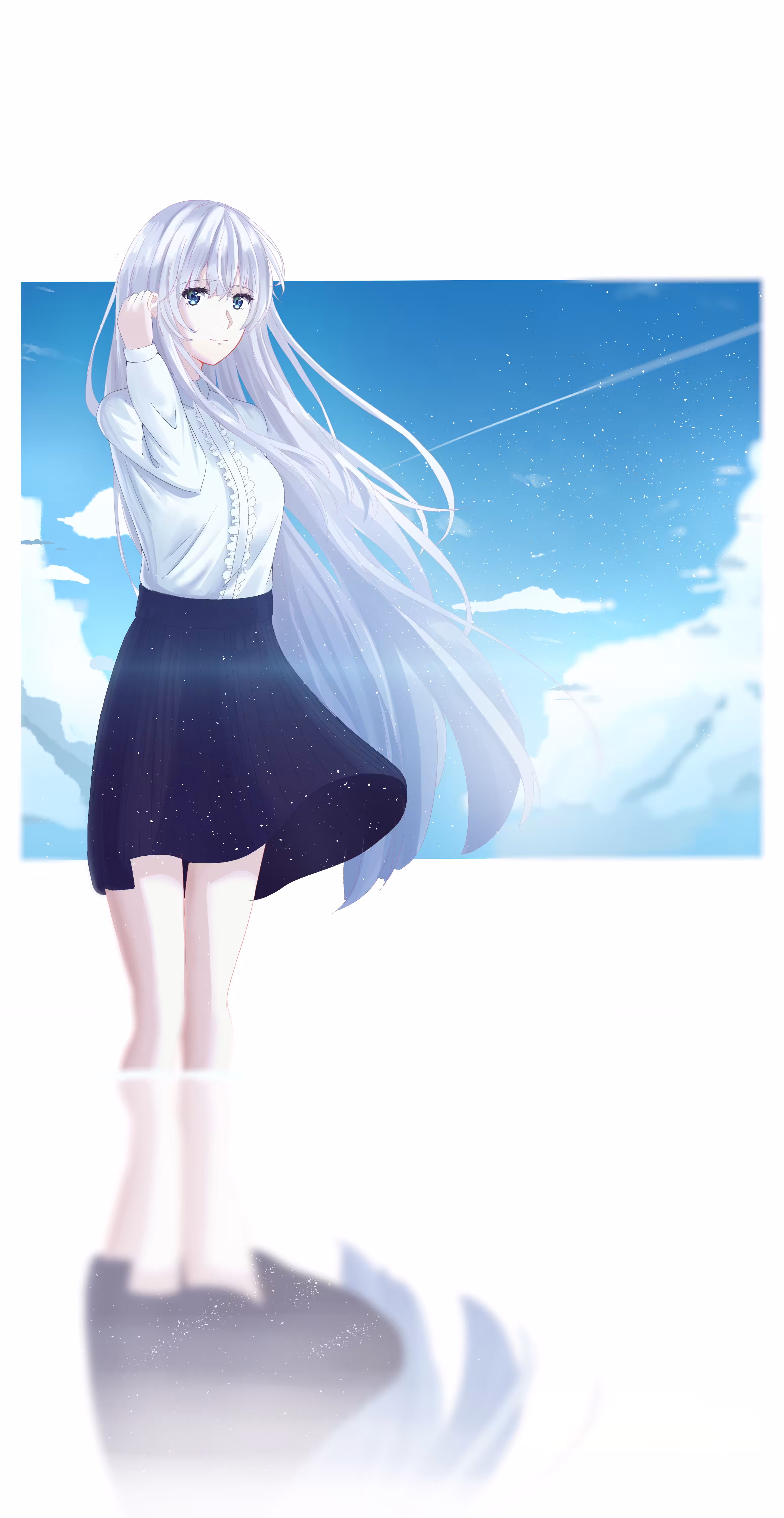 Reflection under the blue sky