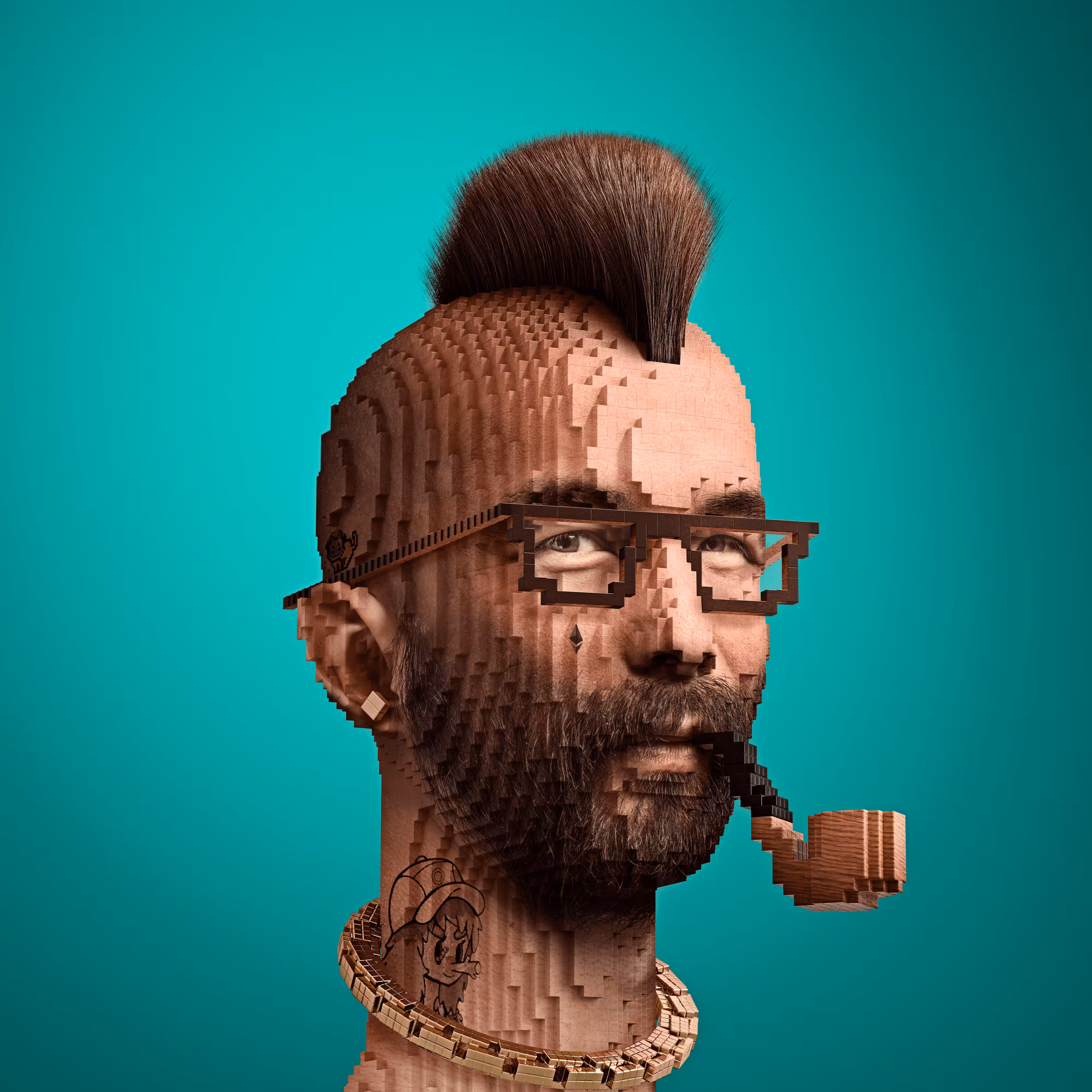 Block Head Punk: Custom 001