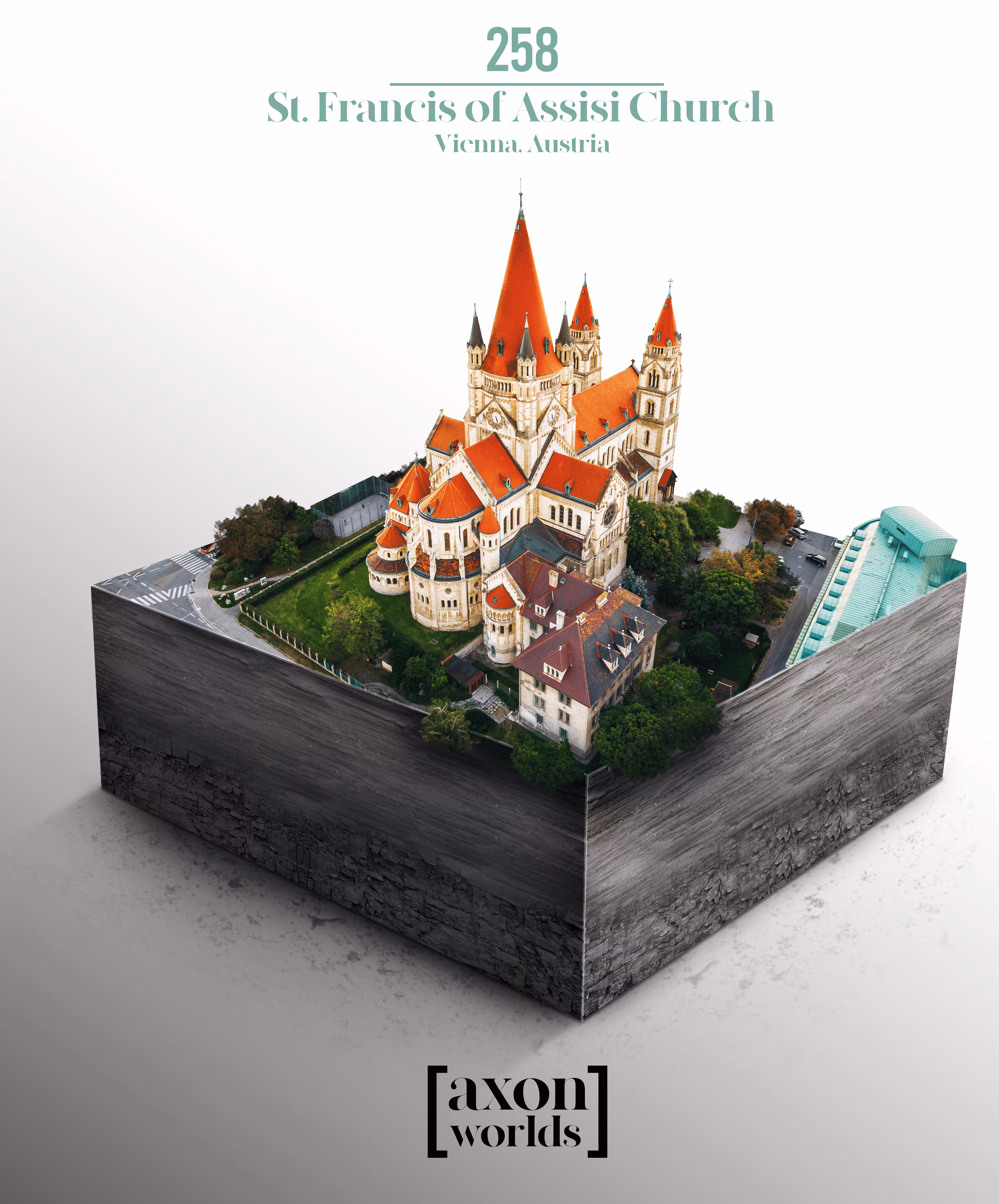 AXON WORLD | 258/1423 | ST.FRANCIS OF ASSISI CHURCH | VIENNA | AUSTRIA | MICRO WORLD