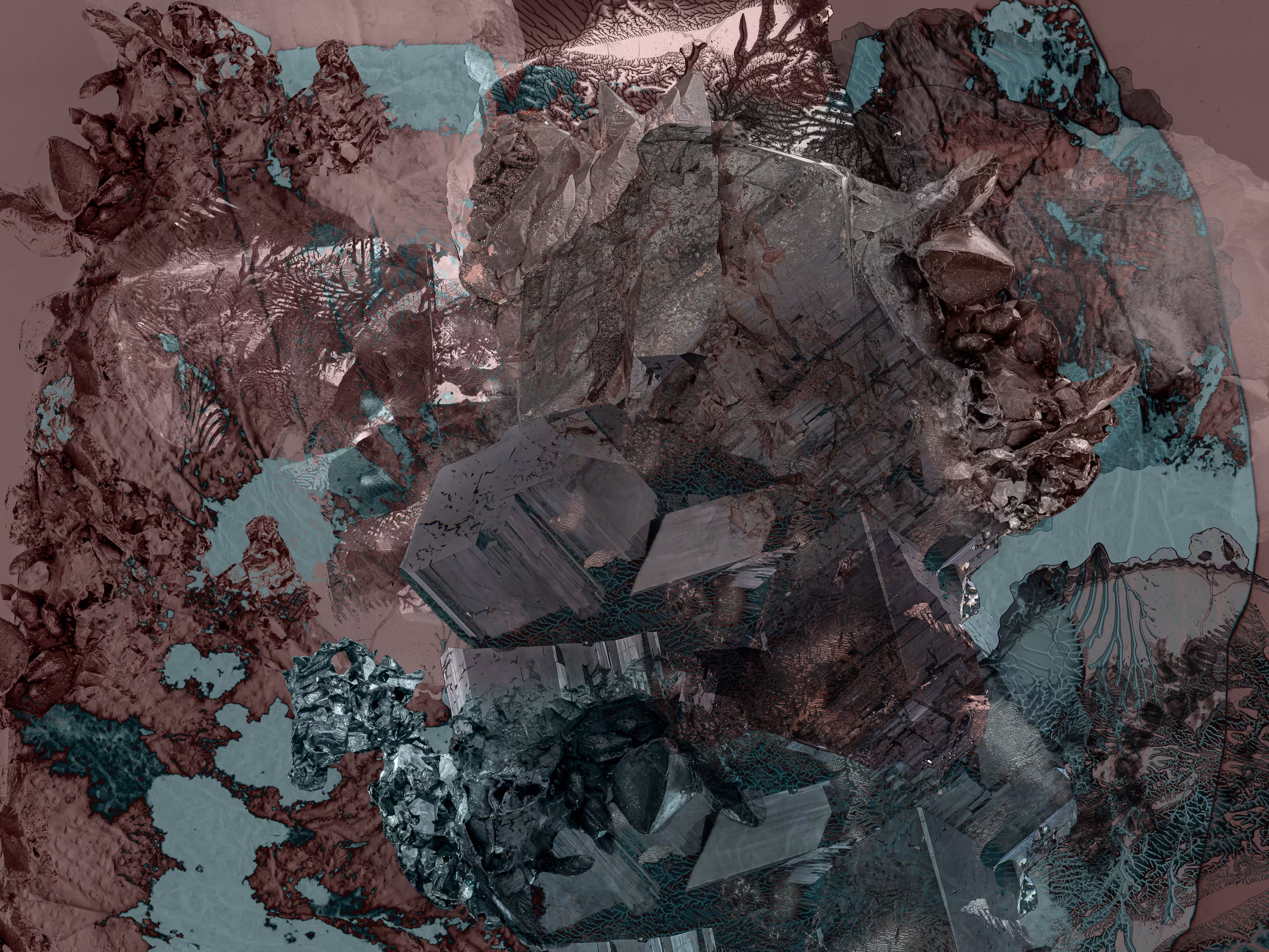 Quartz Schorl & Copper