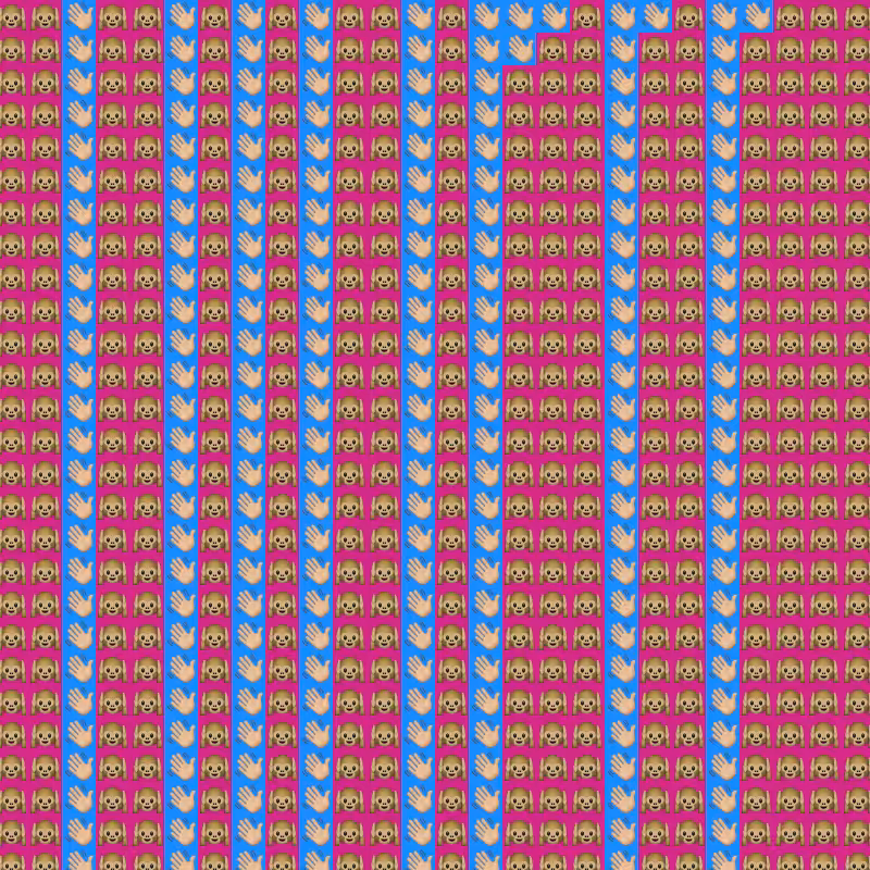 Elementary Cellular Emoji Automata #325