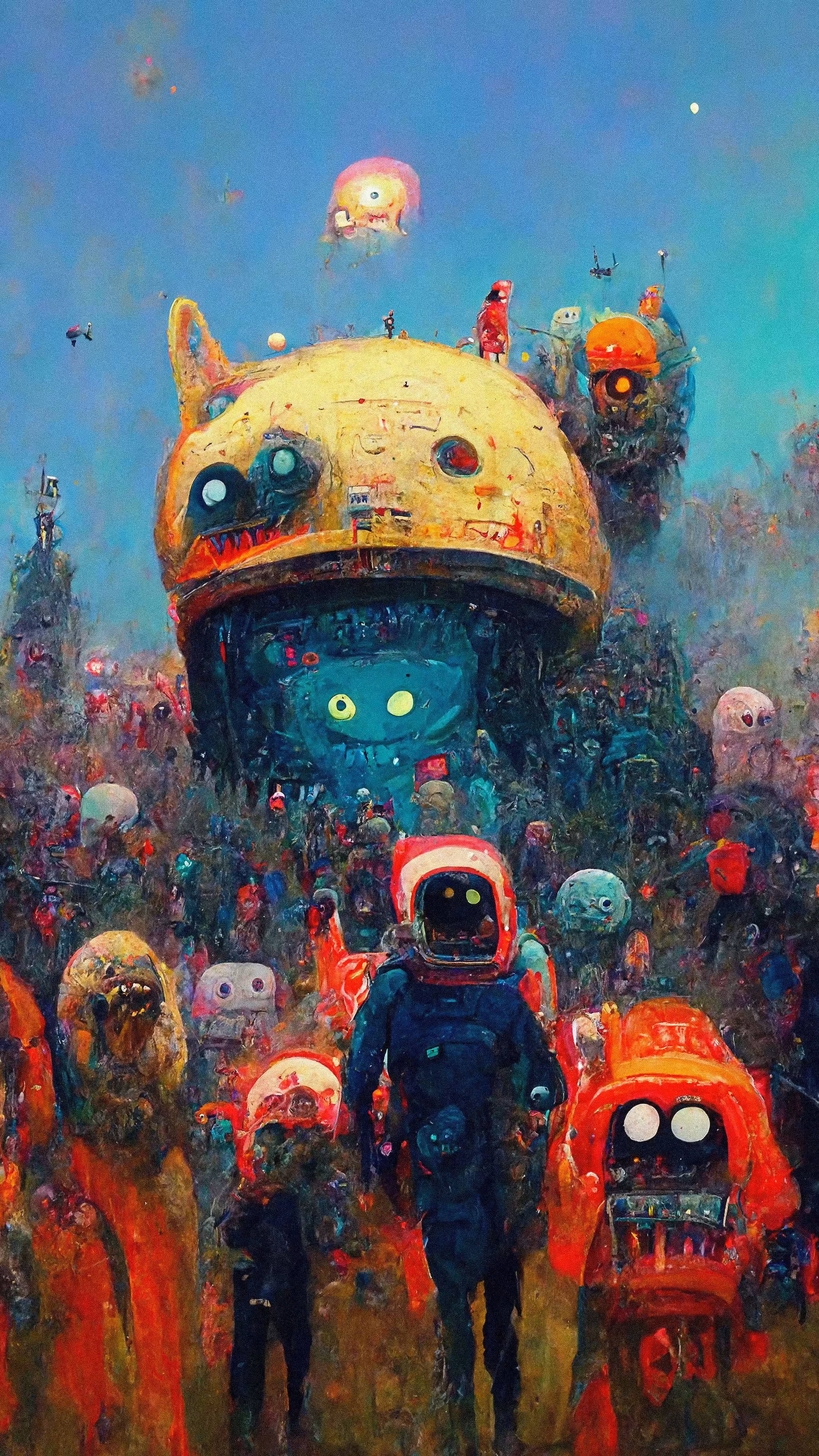 Crowd of Curious Astronauts