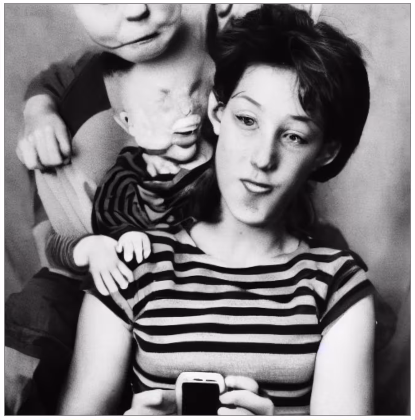 family portrait with smartphone in 1984 #6
