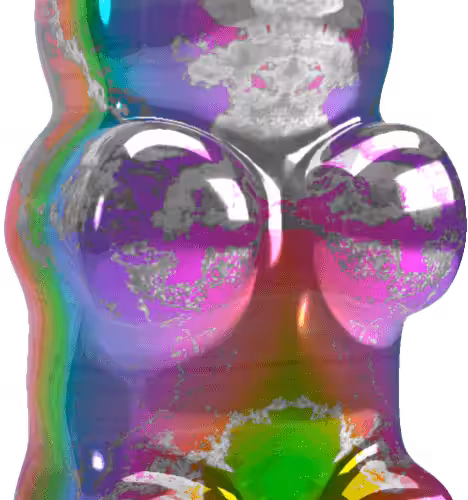 Blended Trip Gummy Bear #017 (Rorschach #037 + Rainbow #006)