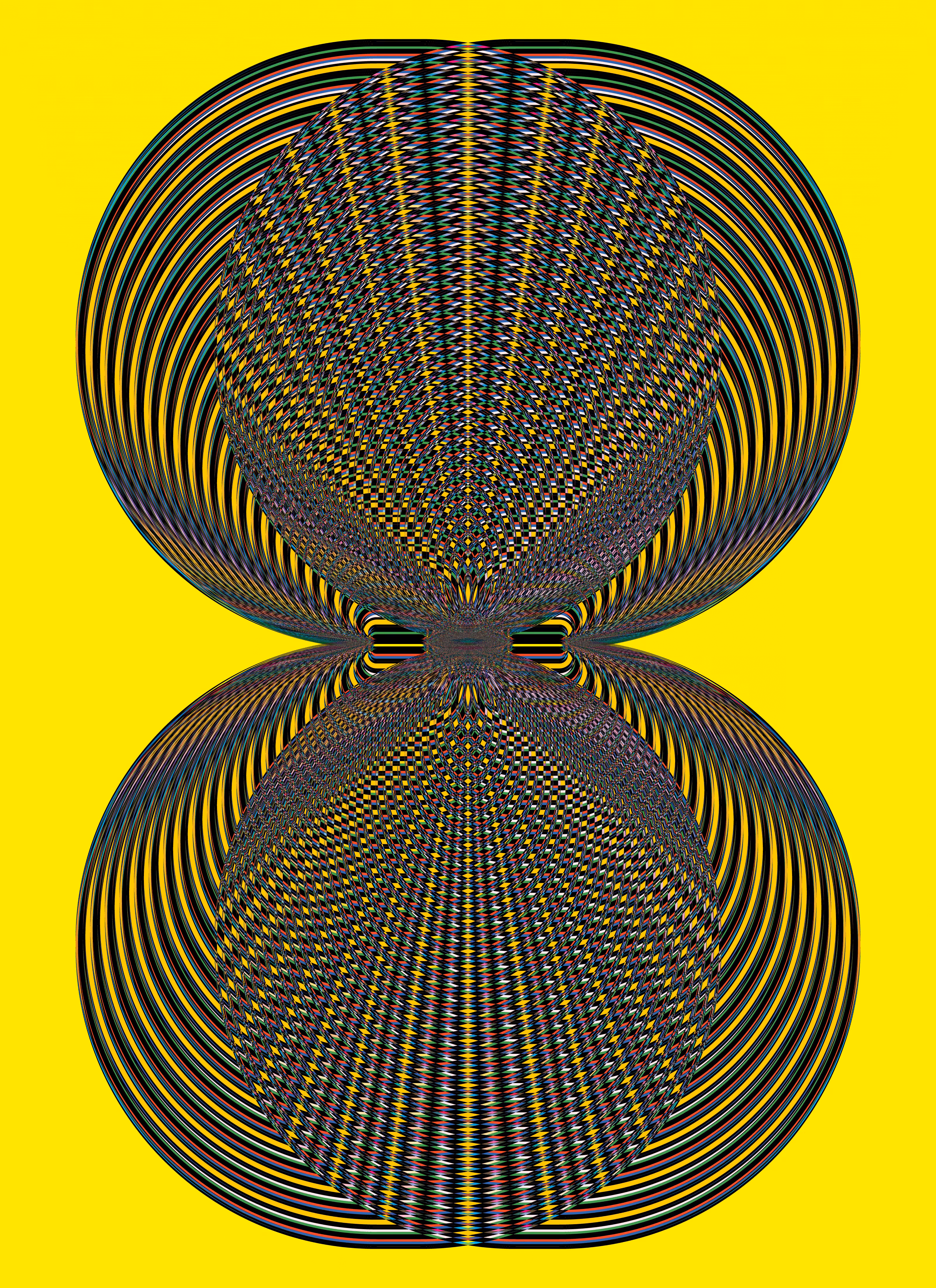 Tripanning Moire Growth: 2 yellow