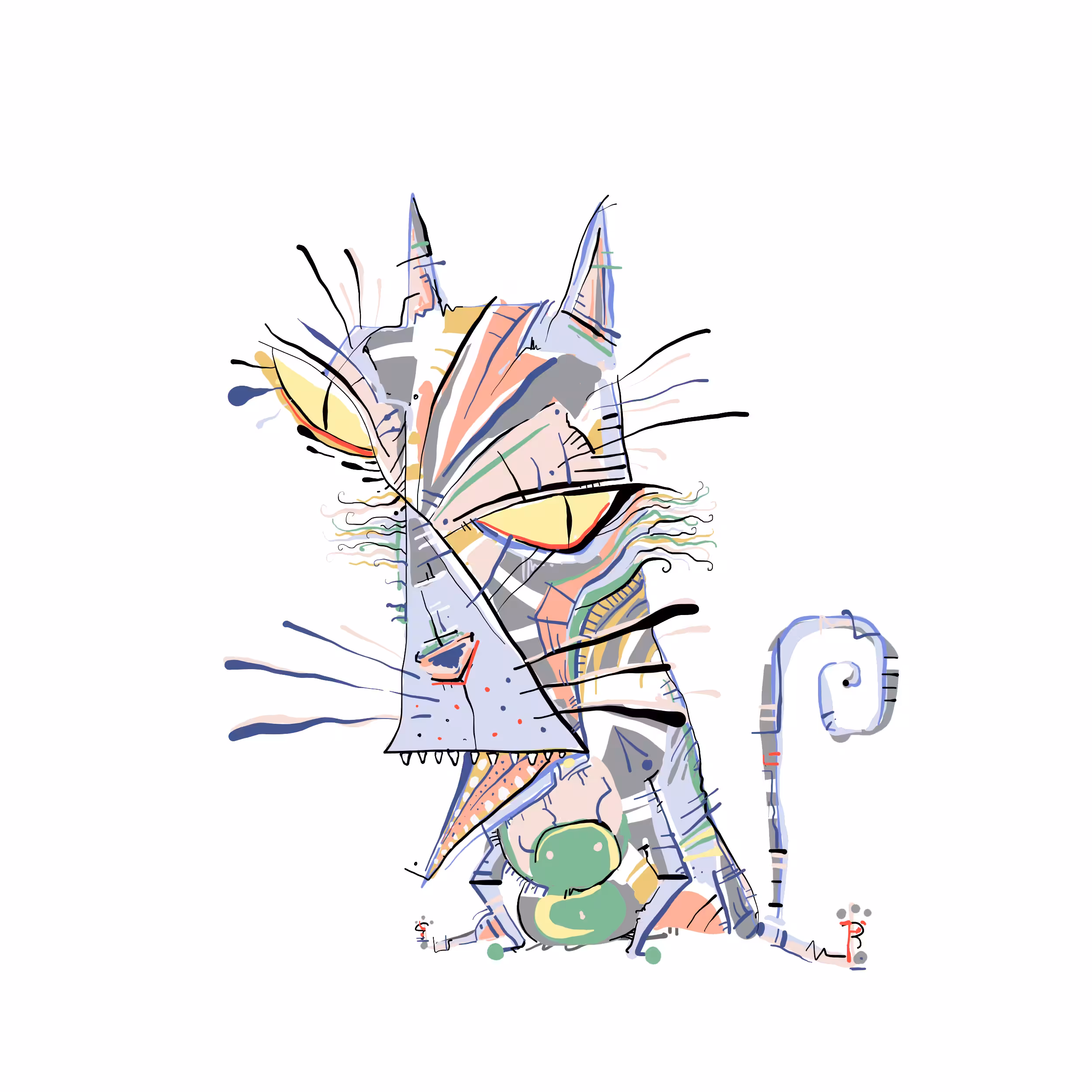 Hard living kitty