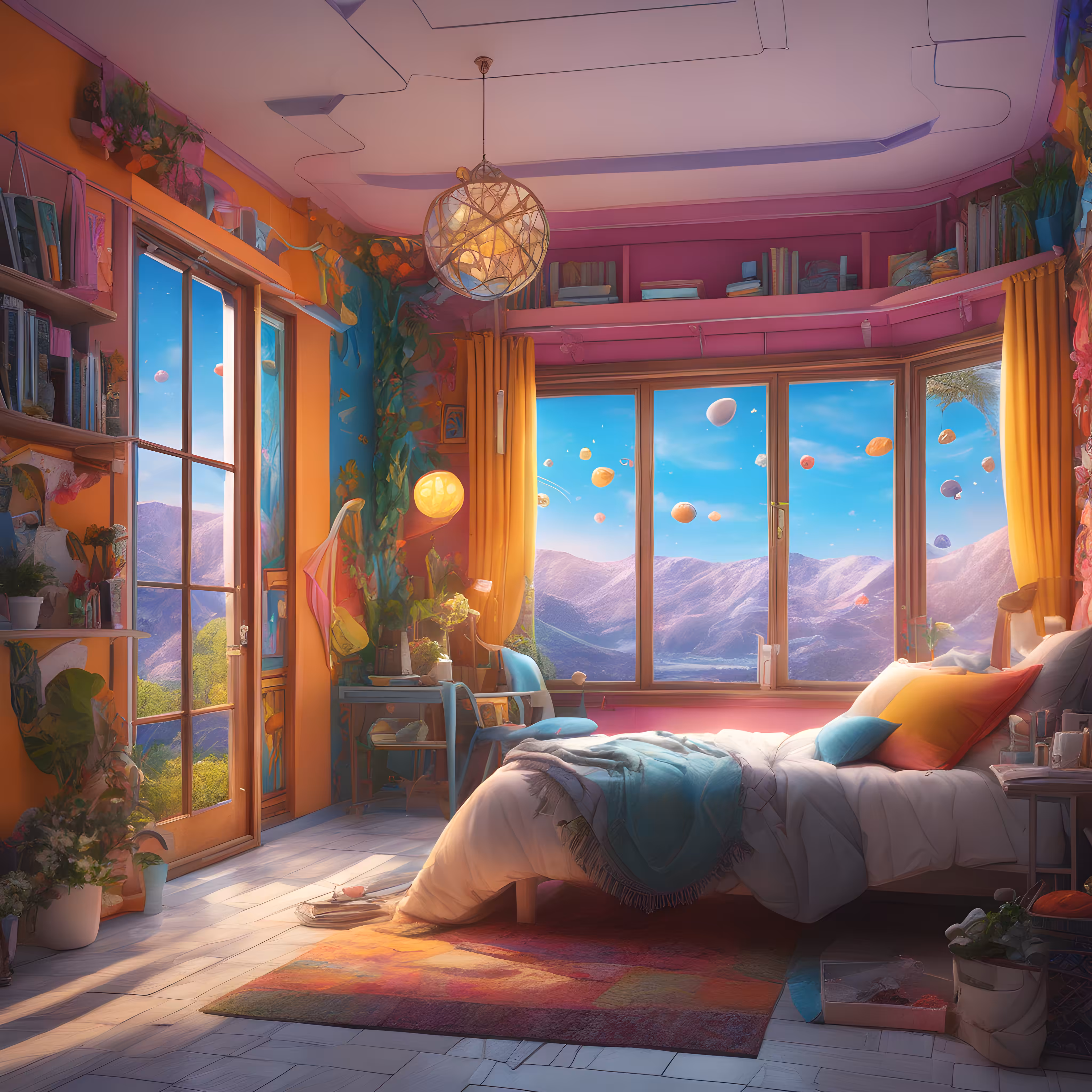 "Candy Dreams: Serenity by the Sunny Window"
