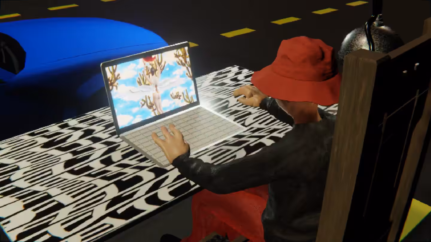 Desktop by Felt Zine: Desktop #67: The Hypebeast in the Electric Chair With a Hanging Light and a Gardens Monitor on a Pattern Table in The Streets