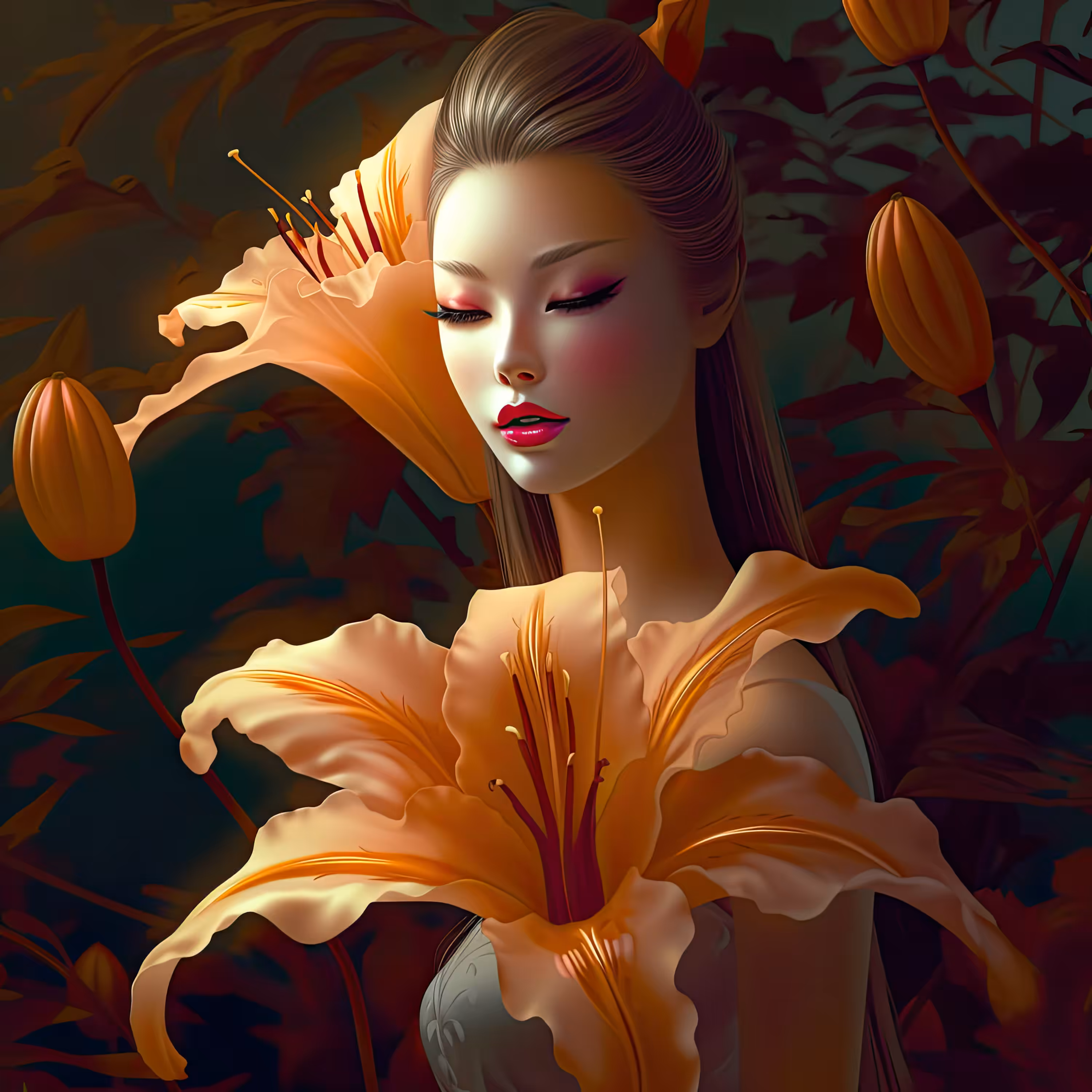 EPIC 😱 ART: Girl behind flowers II