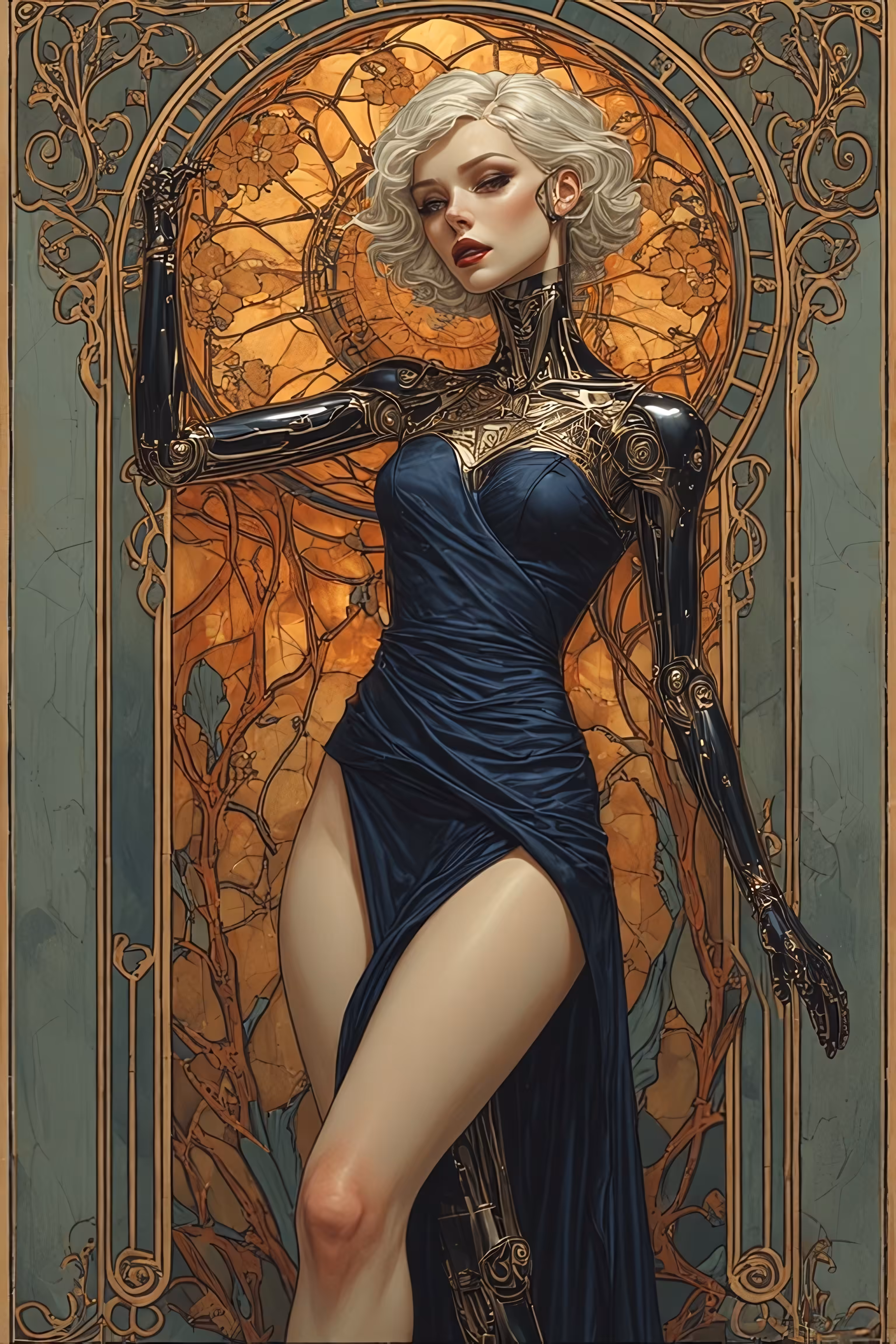 The Steampunk Lady: Triptych of Mechanical Elegance 2