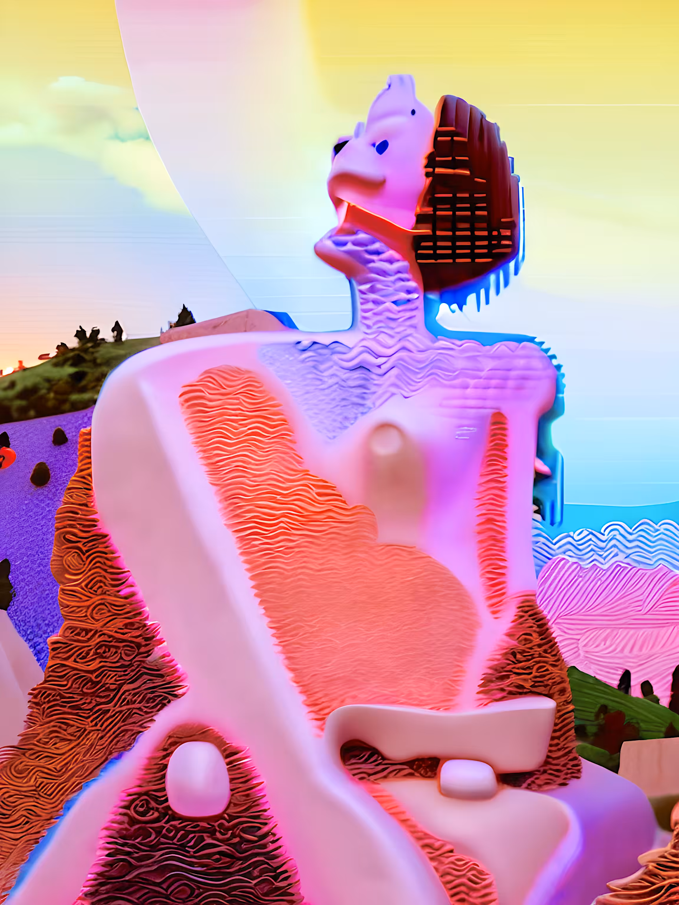 Woman Standing on a Hill