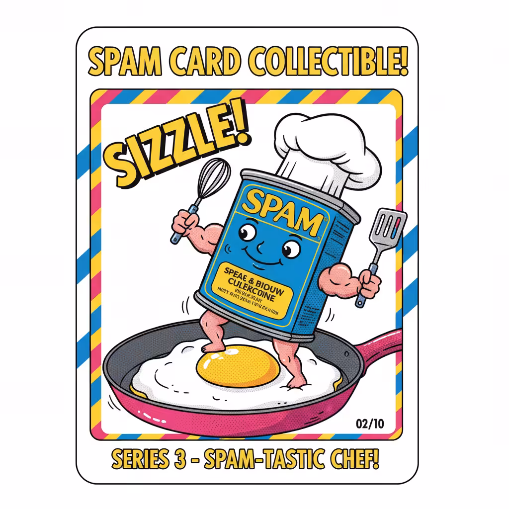 FROM SPAM TO SLOP - SPAM ART: Spam Card Collectible (Spam-Tastic Chef)