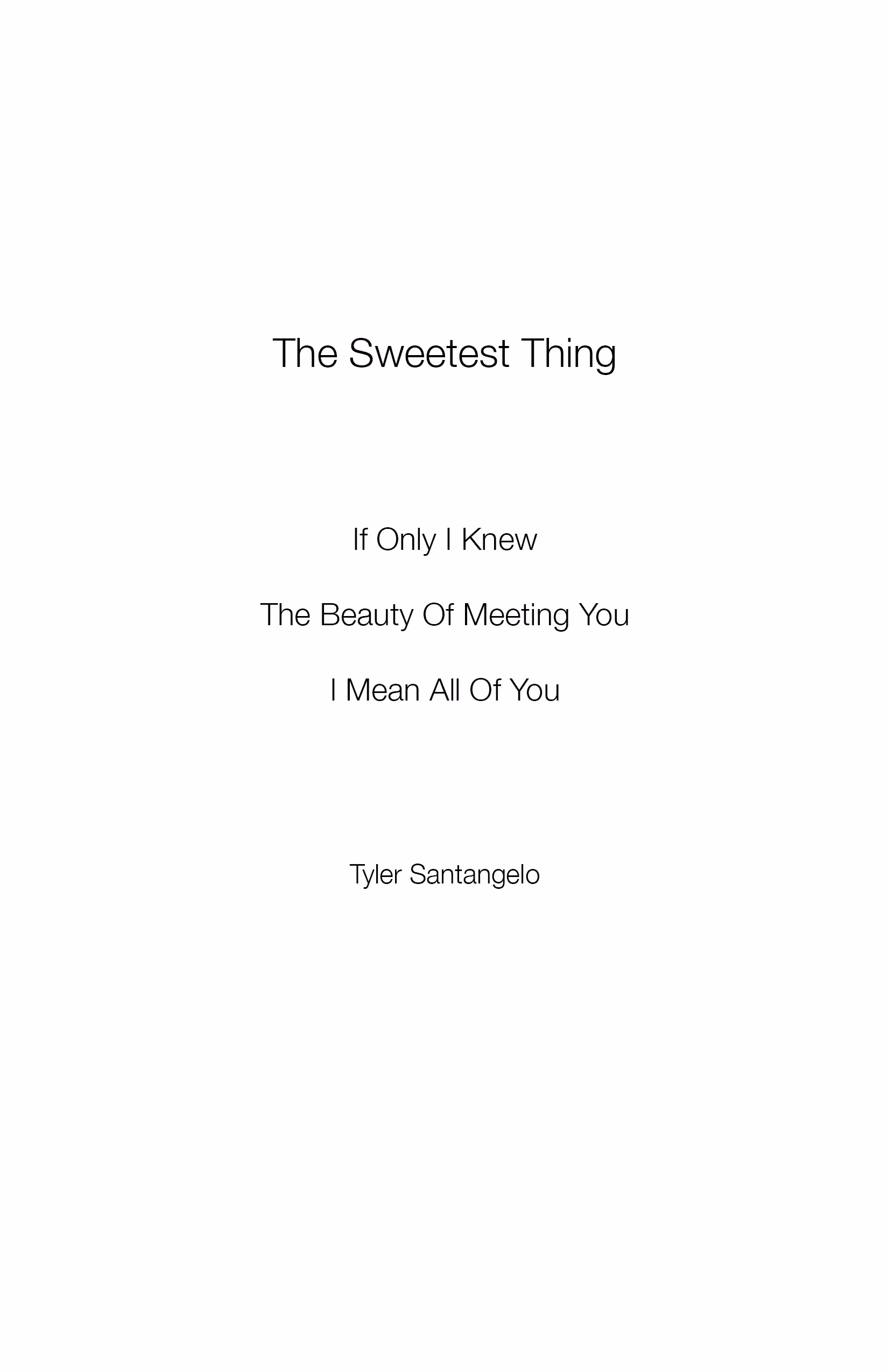 The Sweetest Thing 