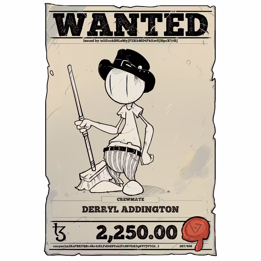DERRYL ADDINGTON | TEZOS PIRATE 267/666