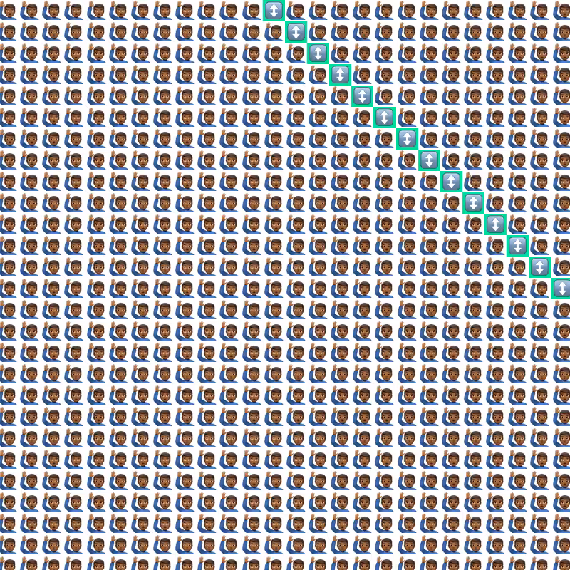 Elementary Cellular Emoji Automata #223