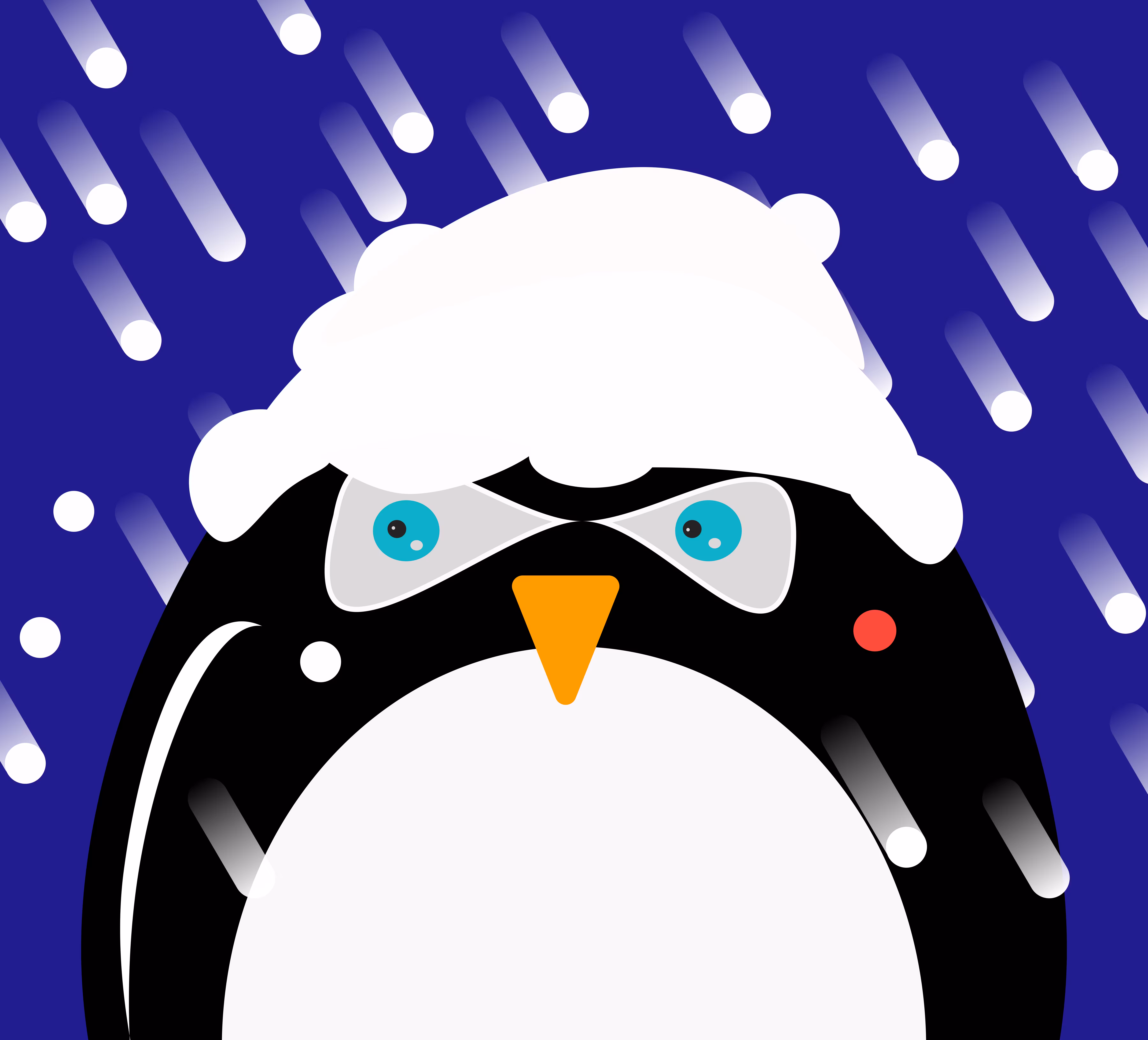 PENGWYN IN SNOWY DAY