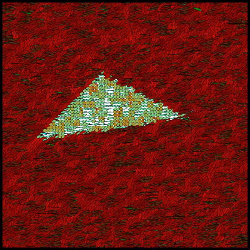 Flow Field Circles Triangle #45