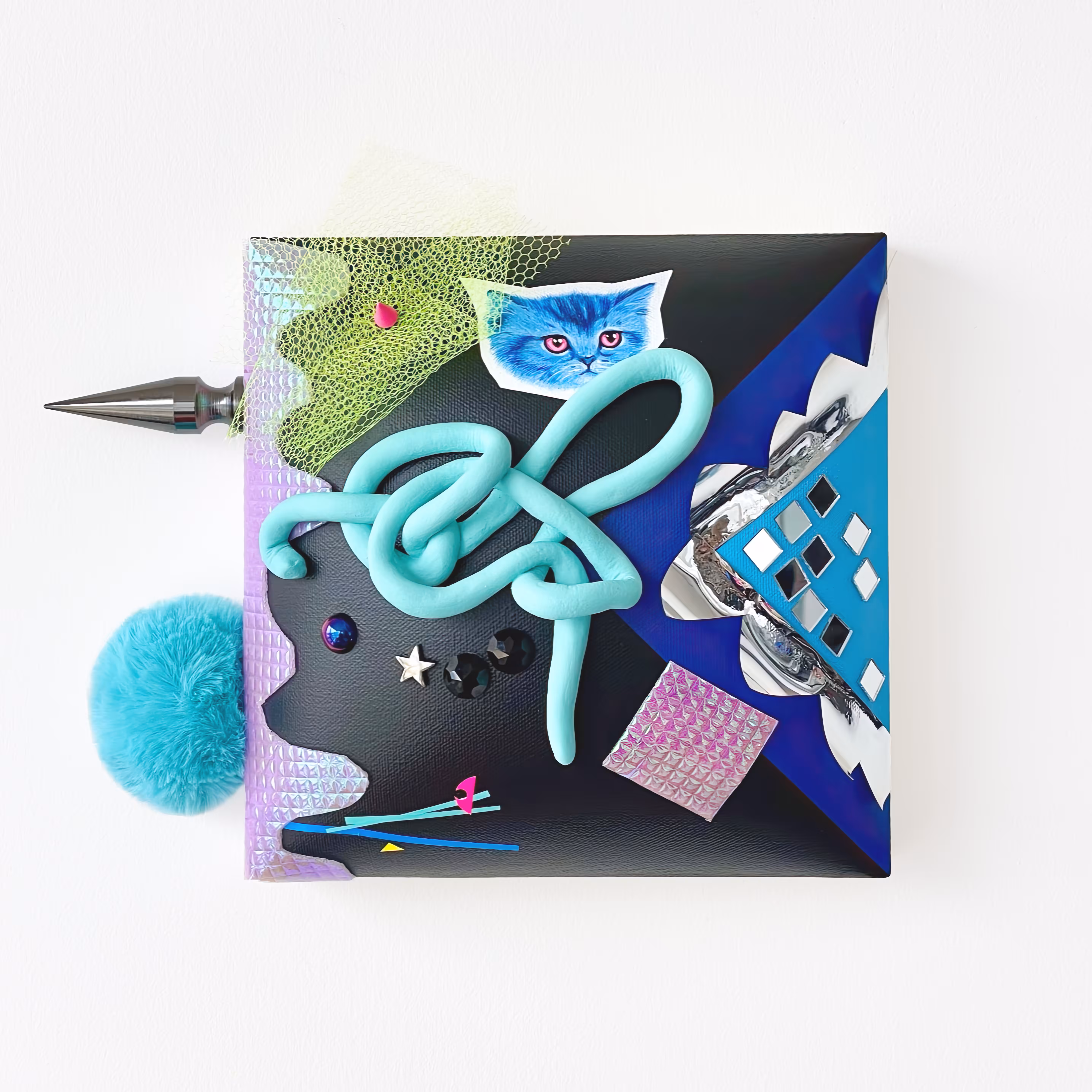 Abstraction With Blue Kitten