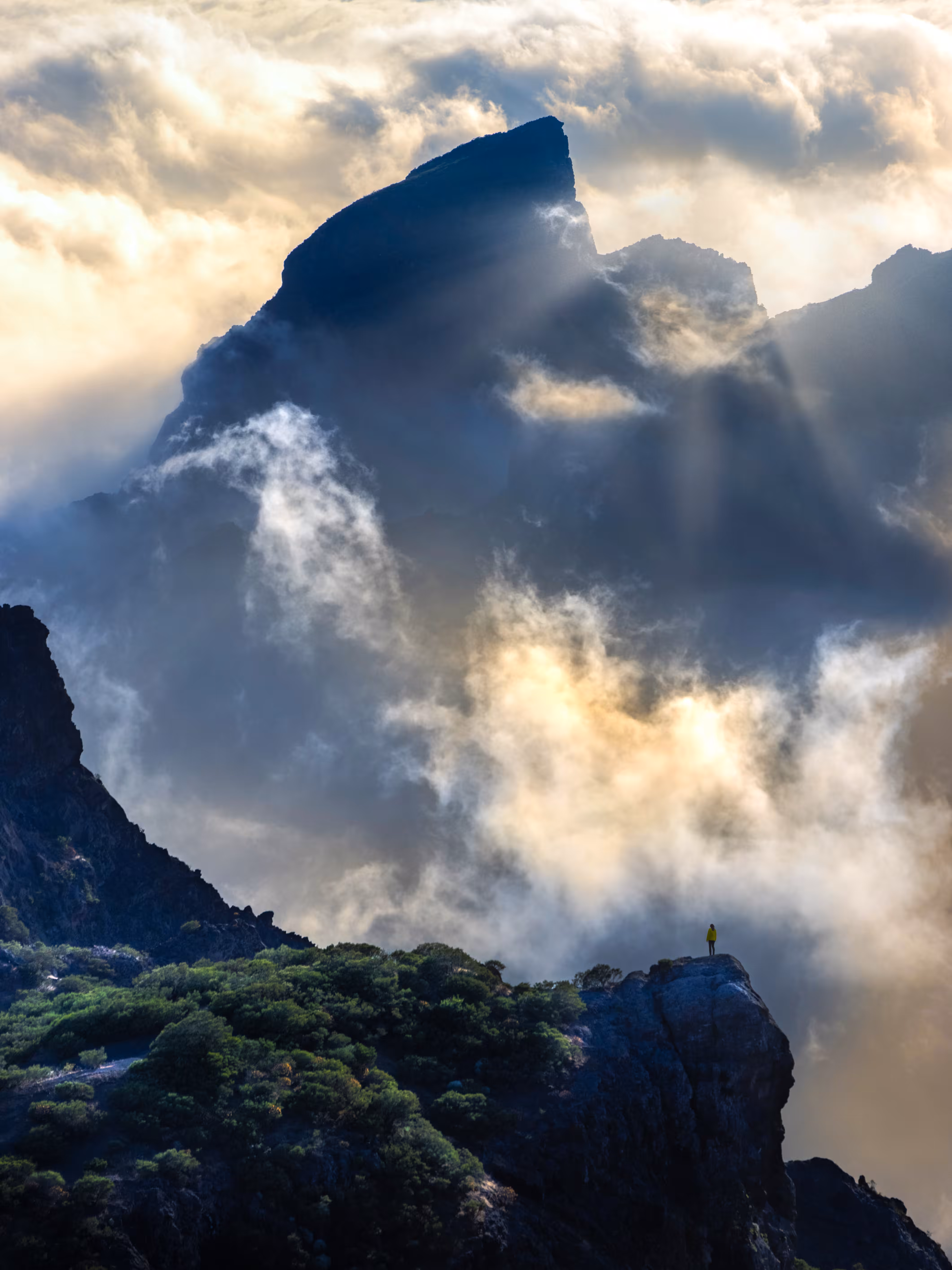 In the clouds