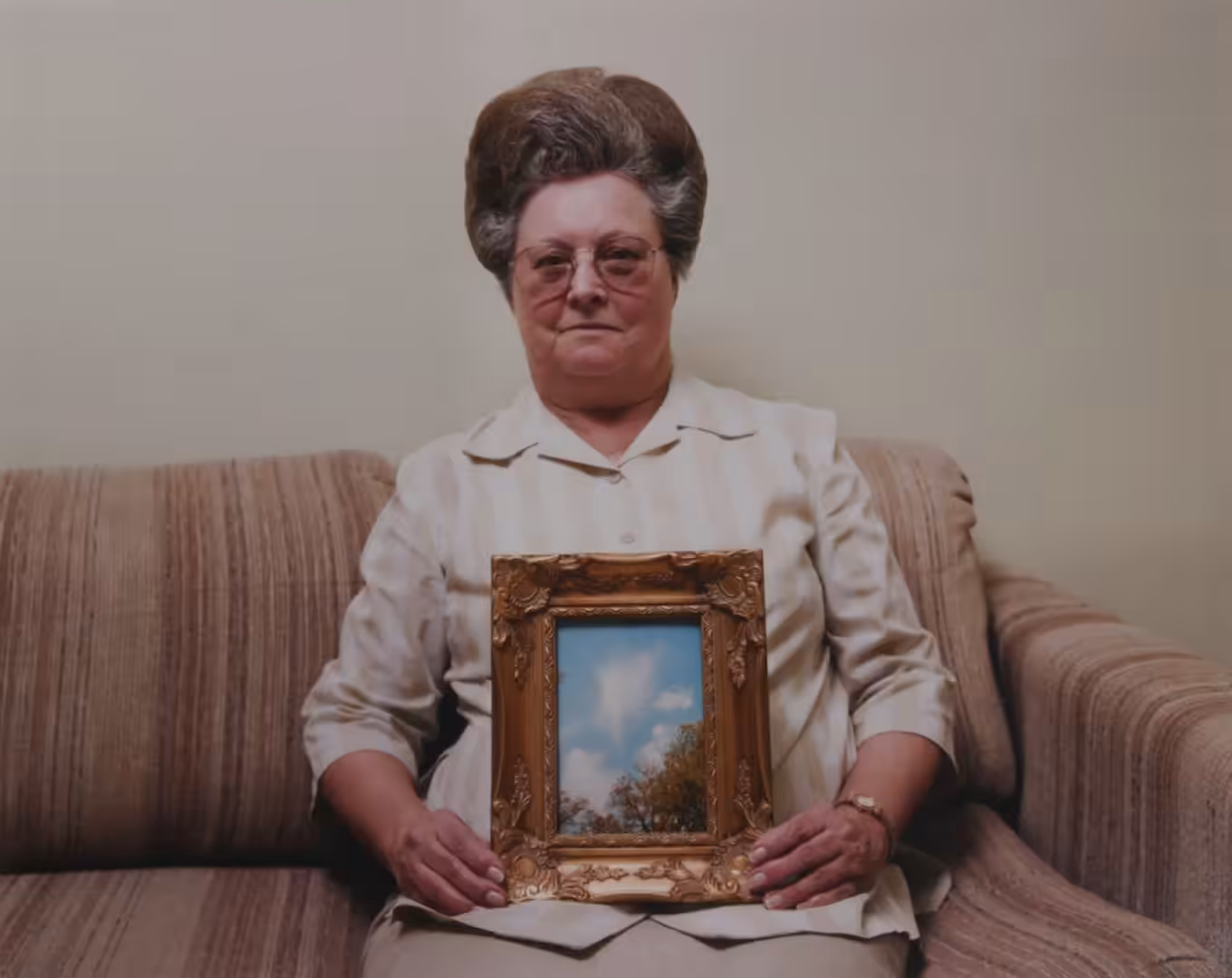  #35 Bonnie (with a photograph of an Angel), Port Gibson, Mississippi by Alec Soth from Dissolutions (Sleeping by the Mississippi)