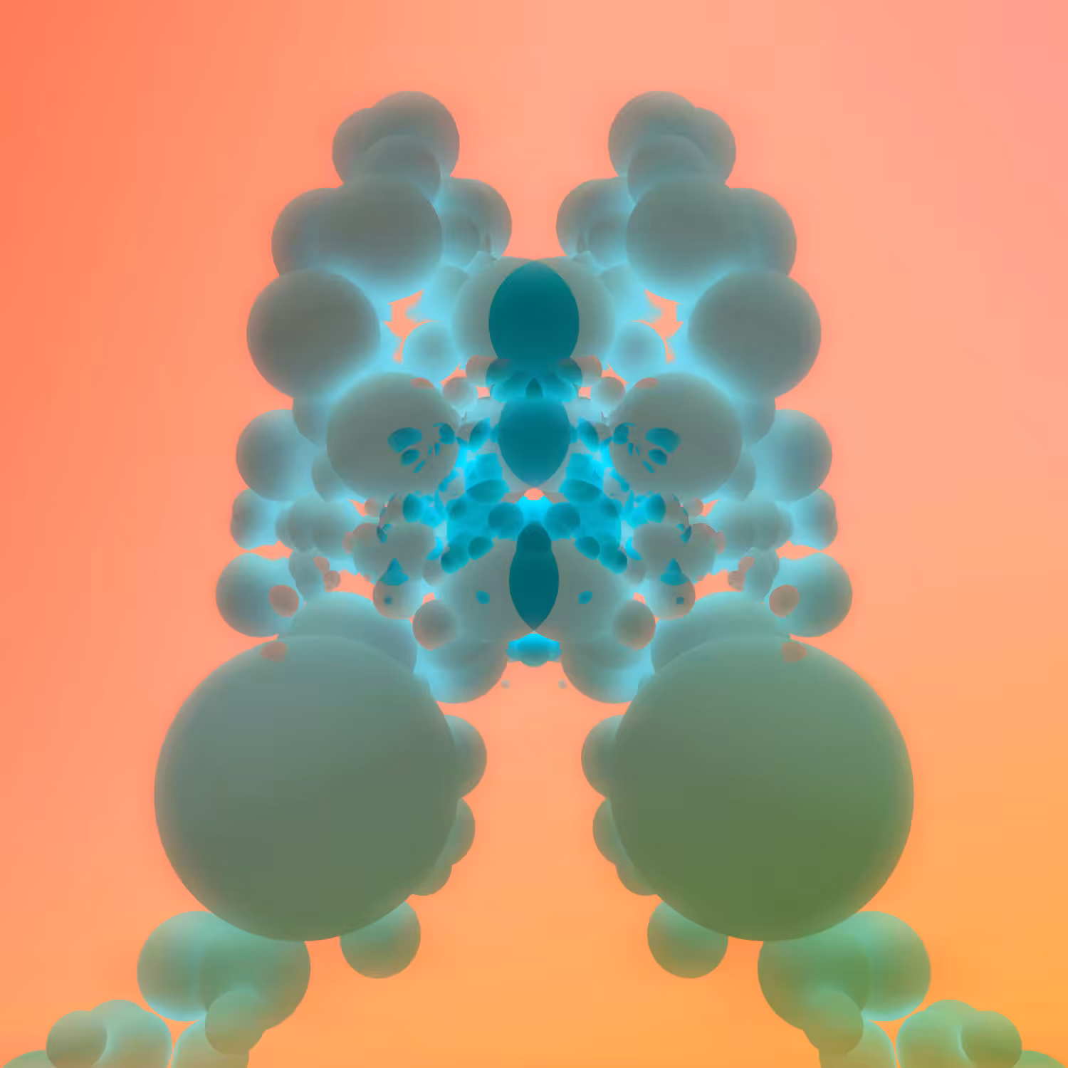 rorschach bubbles - blue