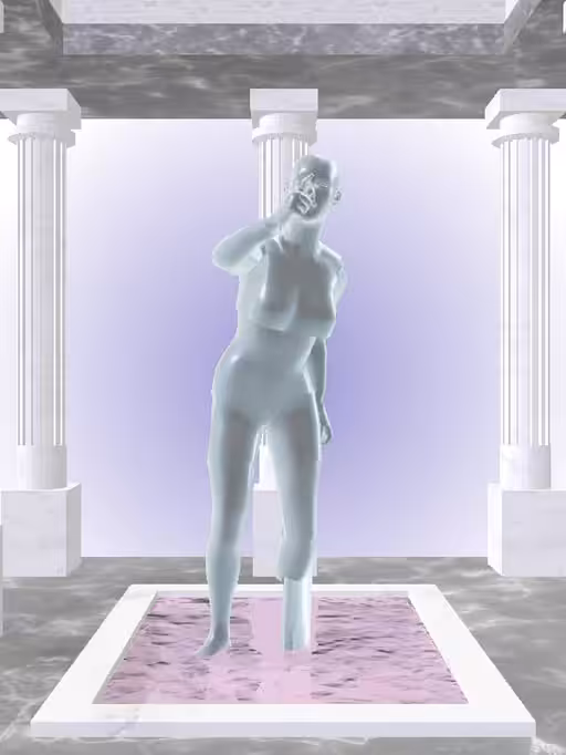 HeavenComputer: The Arguing Shimmery Blue Woman #4474