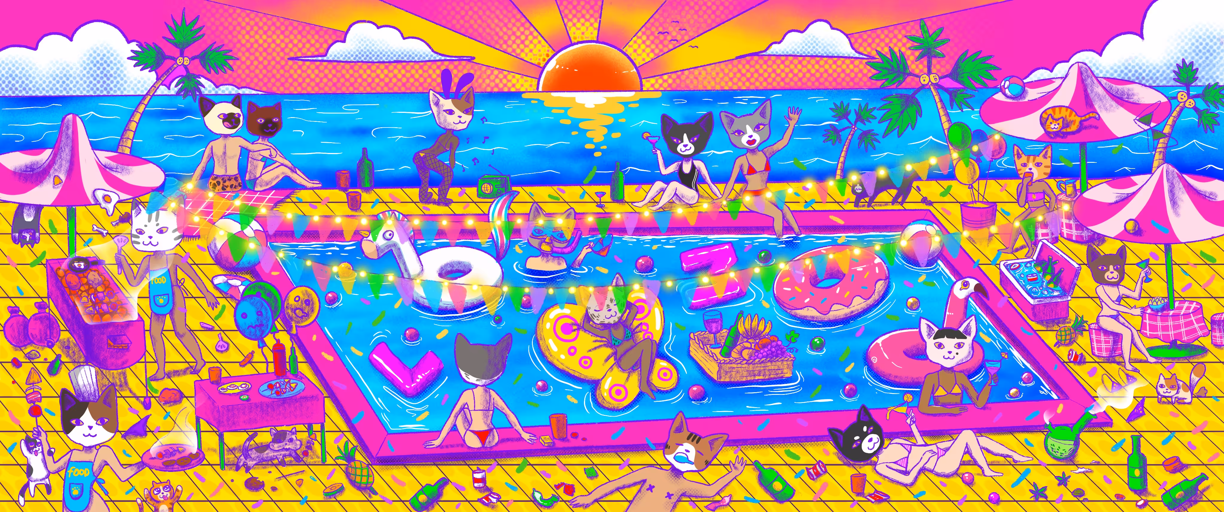 POOL PARTY CAT 