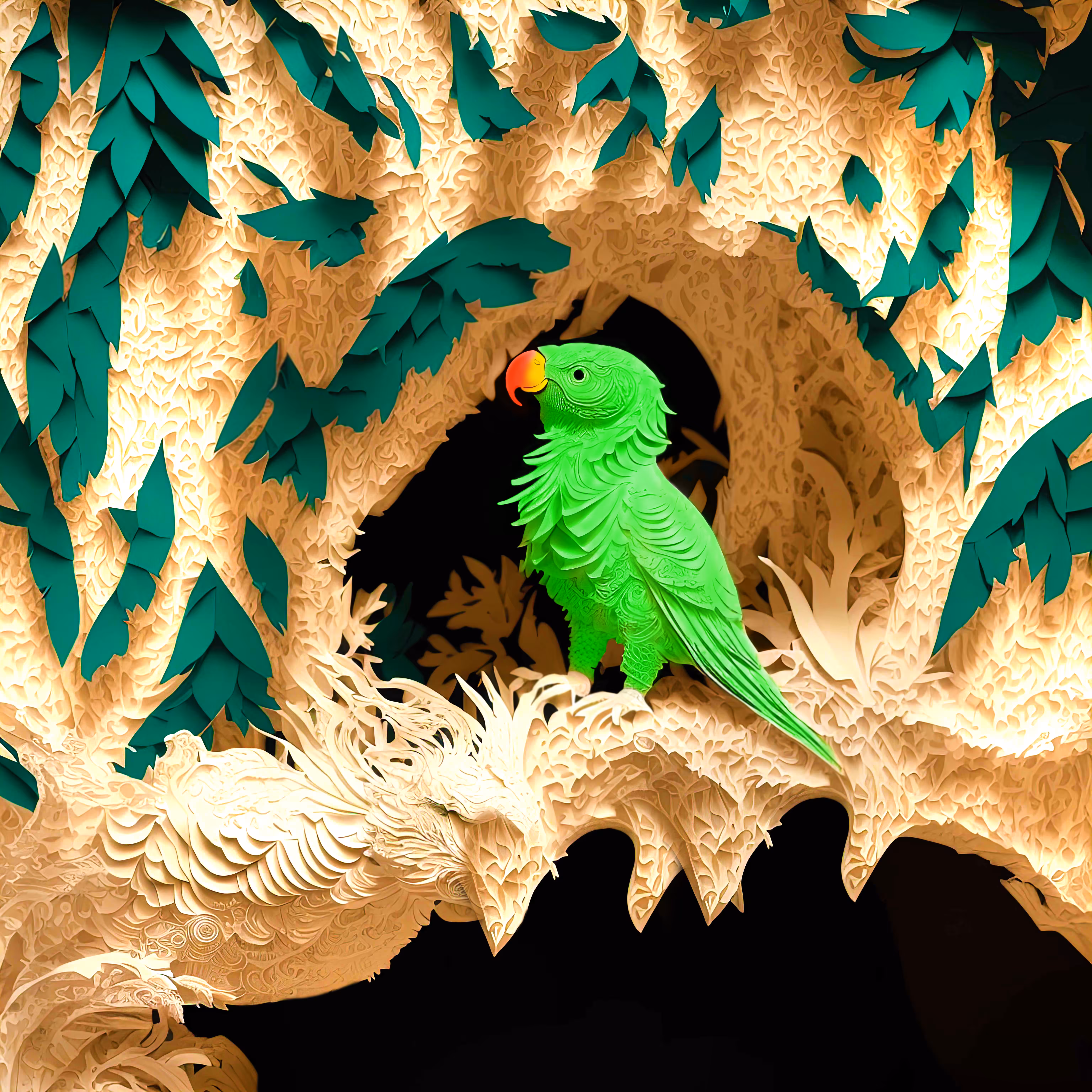 Green Parrot 