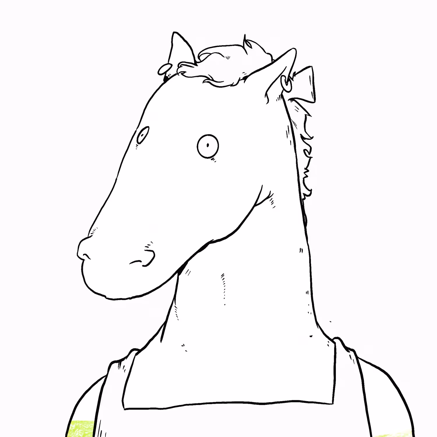 horse head - water