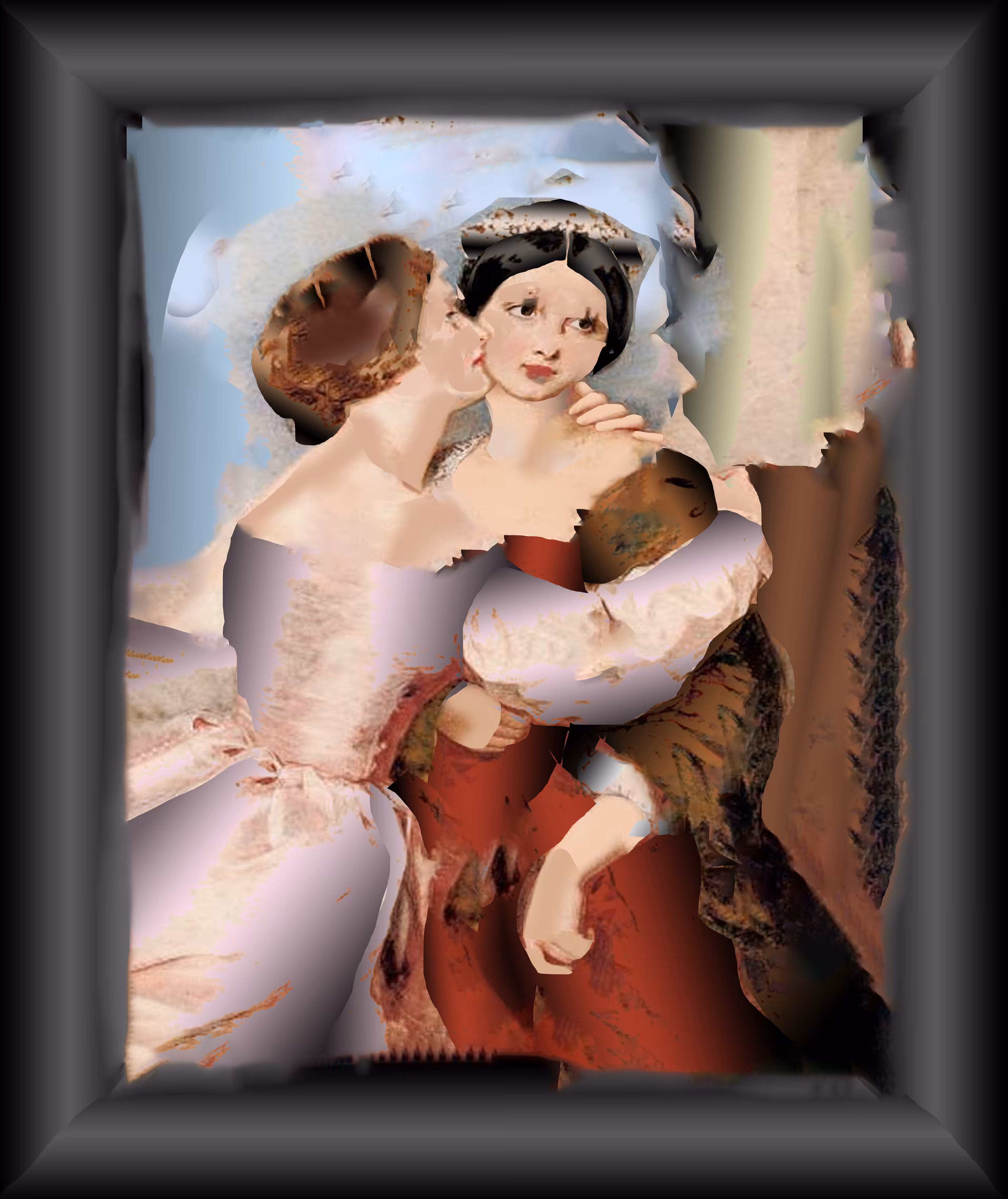 Portrait of Catherine and Bianca in a classical pose