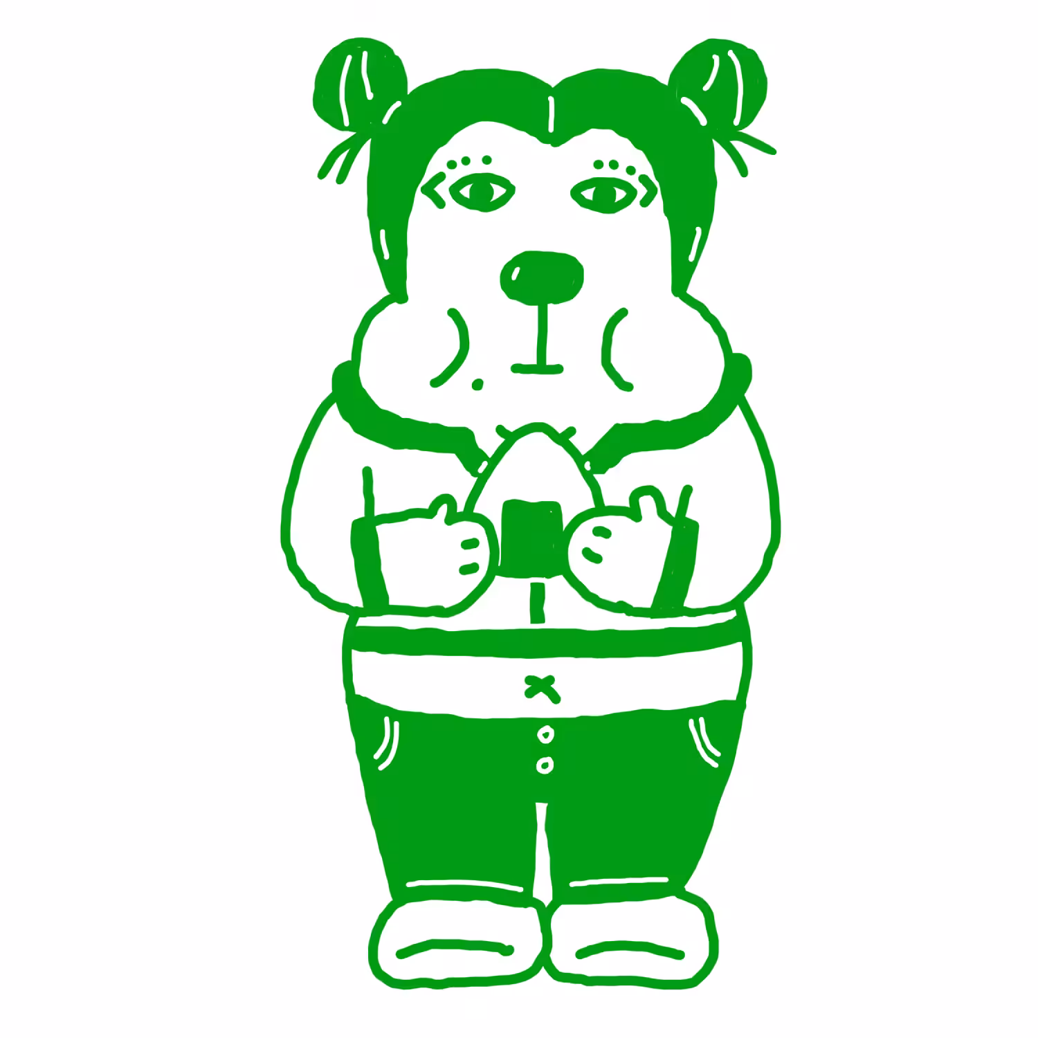 Kung-Fu Bear and riceball