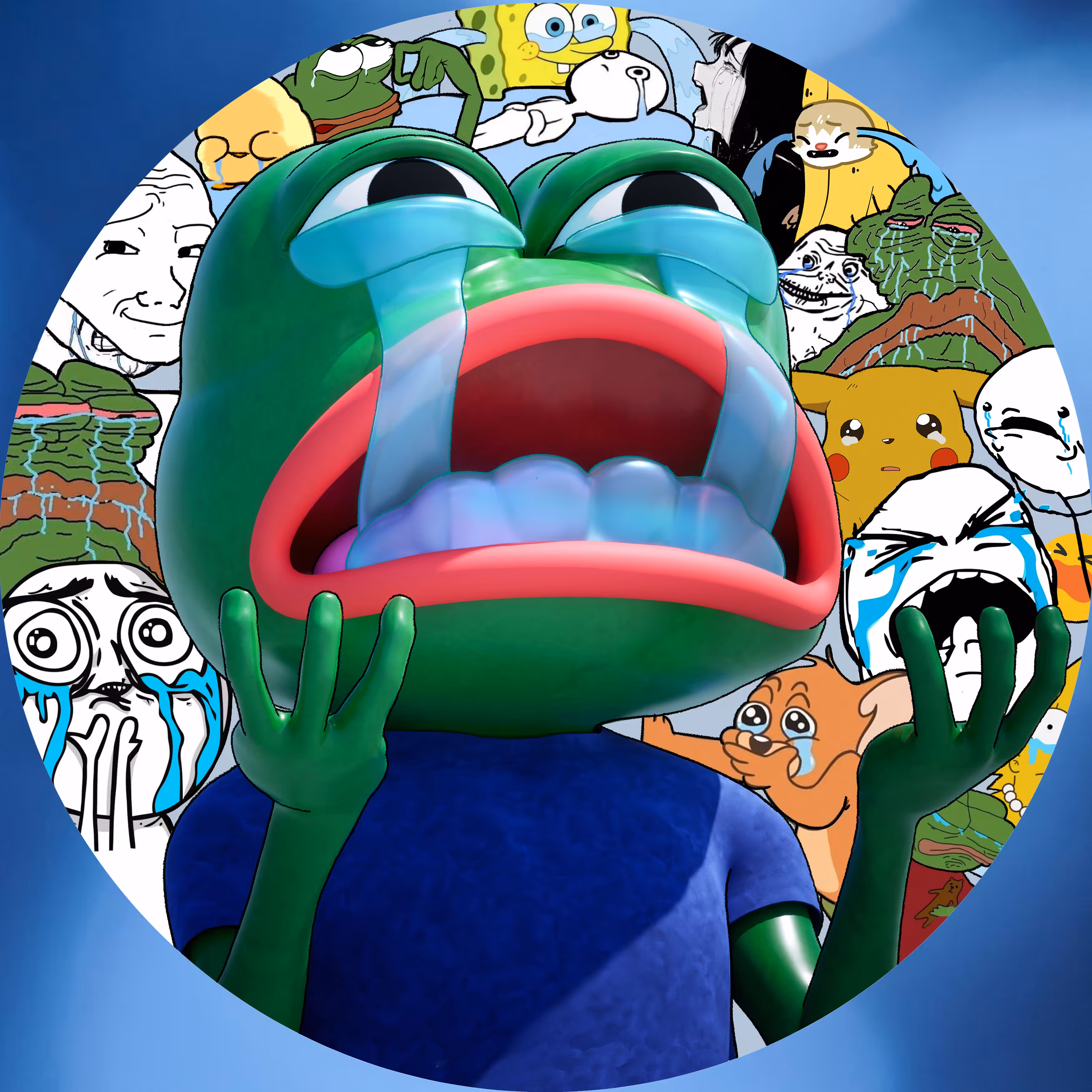 CRYING MEME SKULL