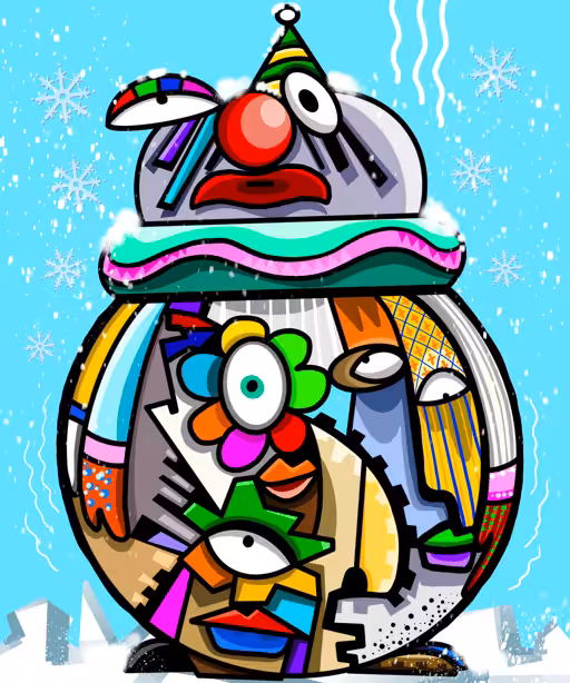 children's art development: snowman