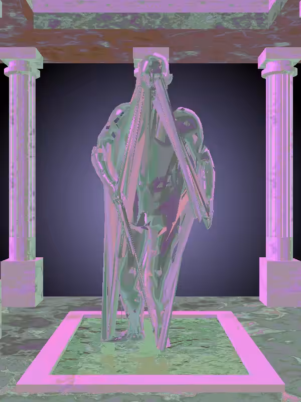 HeavenComputer: The Injured Shimmery Blue Man #3694