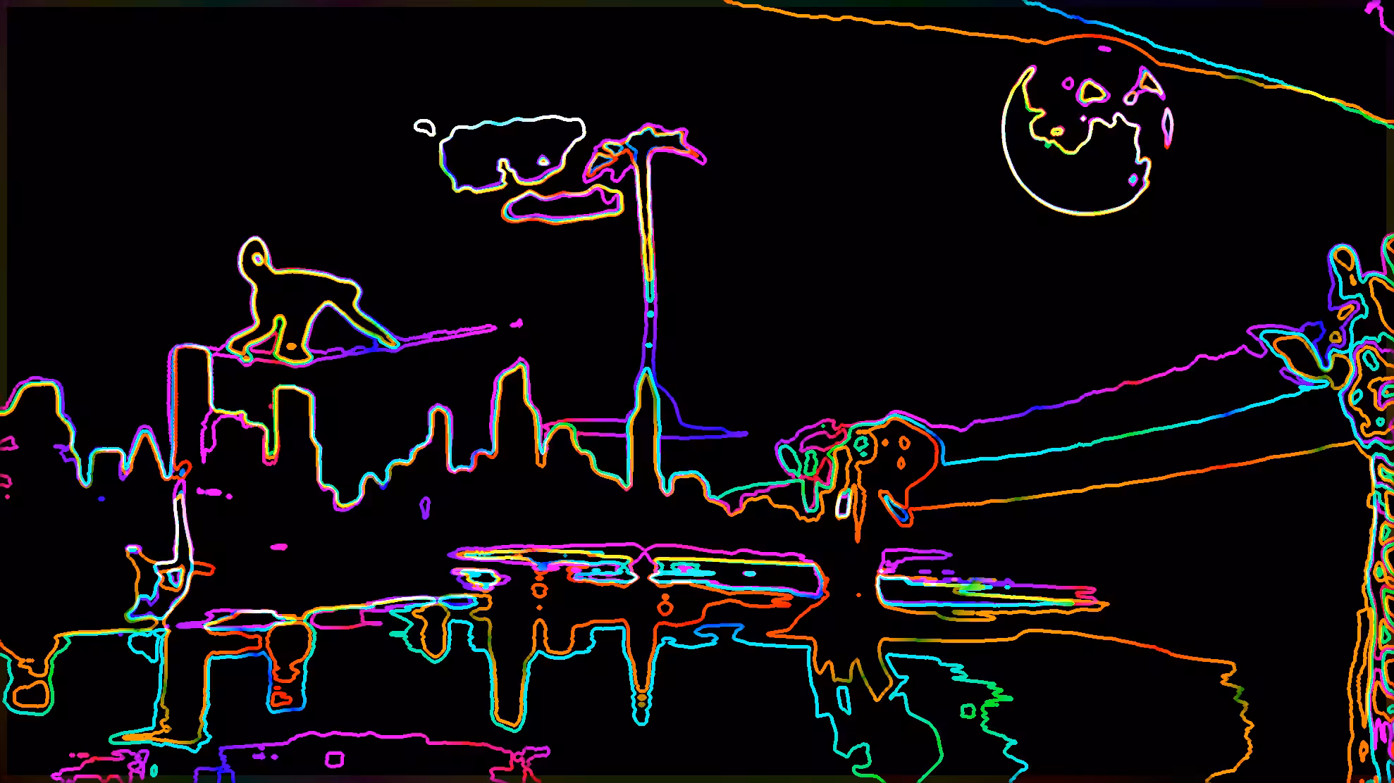 Beach in the dark