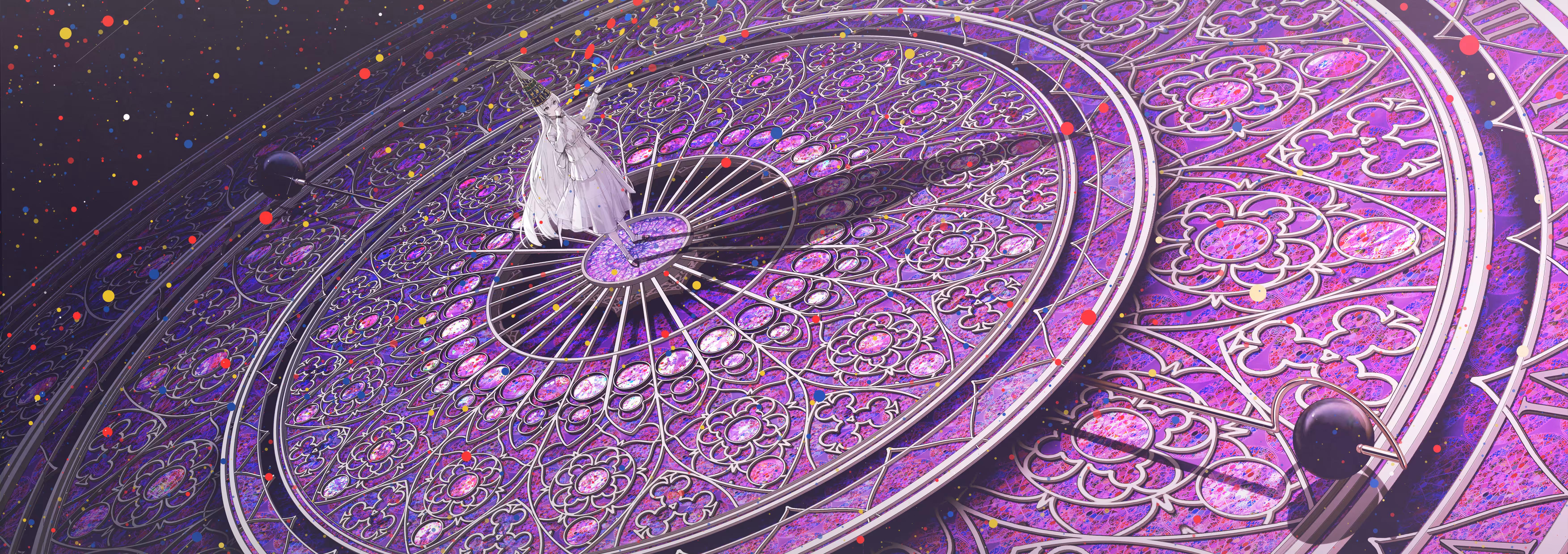 Clock flower window