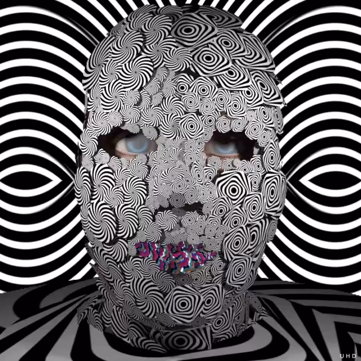 The man in the sequin mask