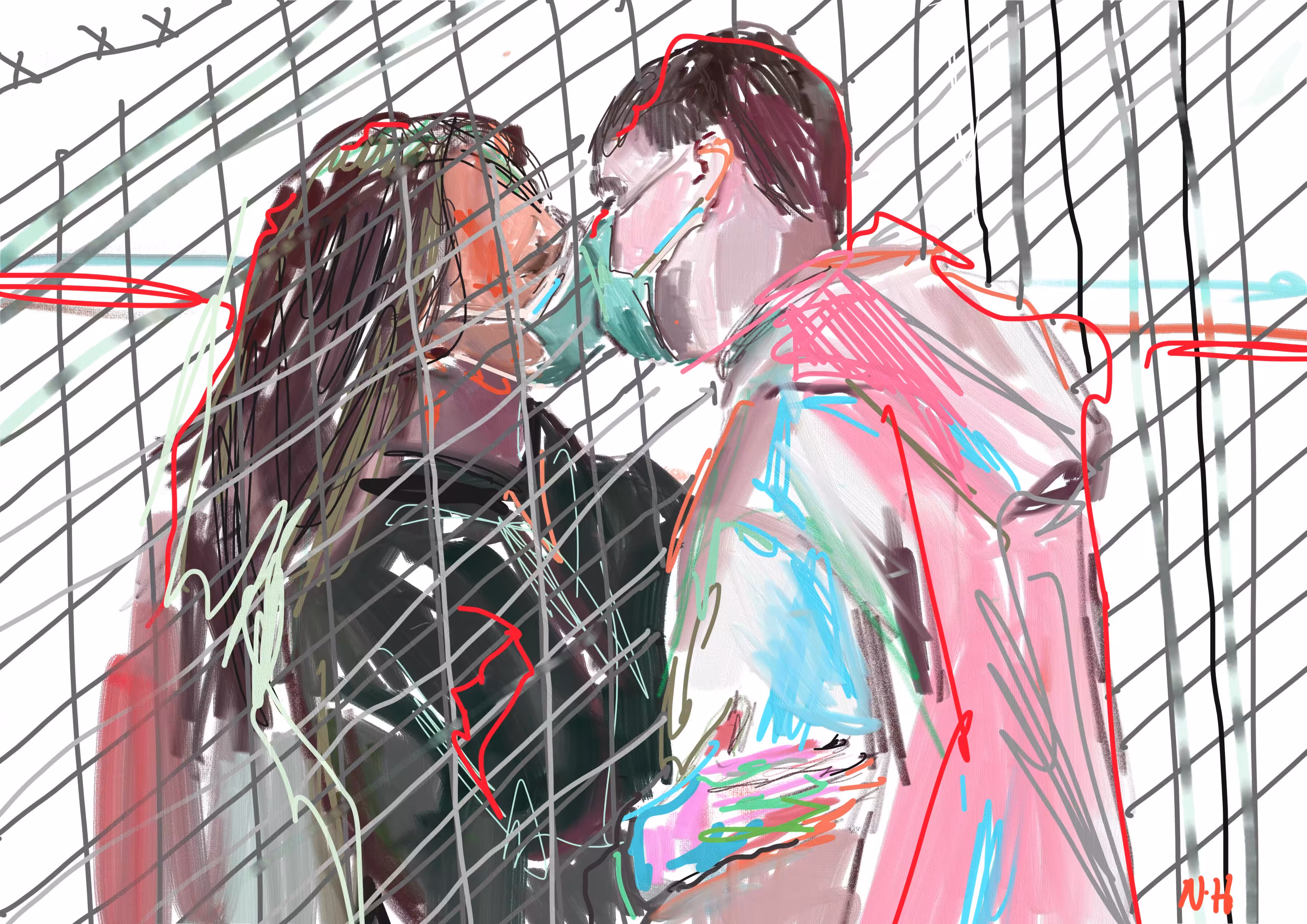 Fence Kissing