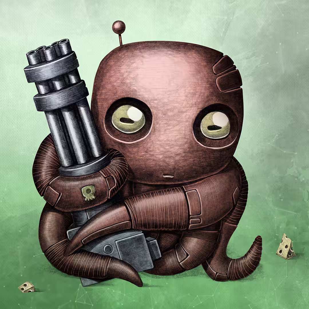 ARMED OCTOPUS red