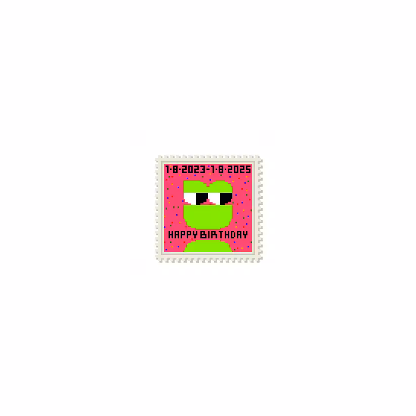 Pixel Stamps - Happy Birthday Opepen