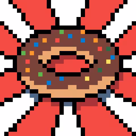 pixel donut
