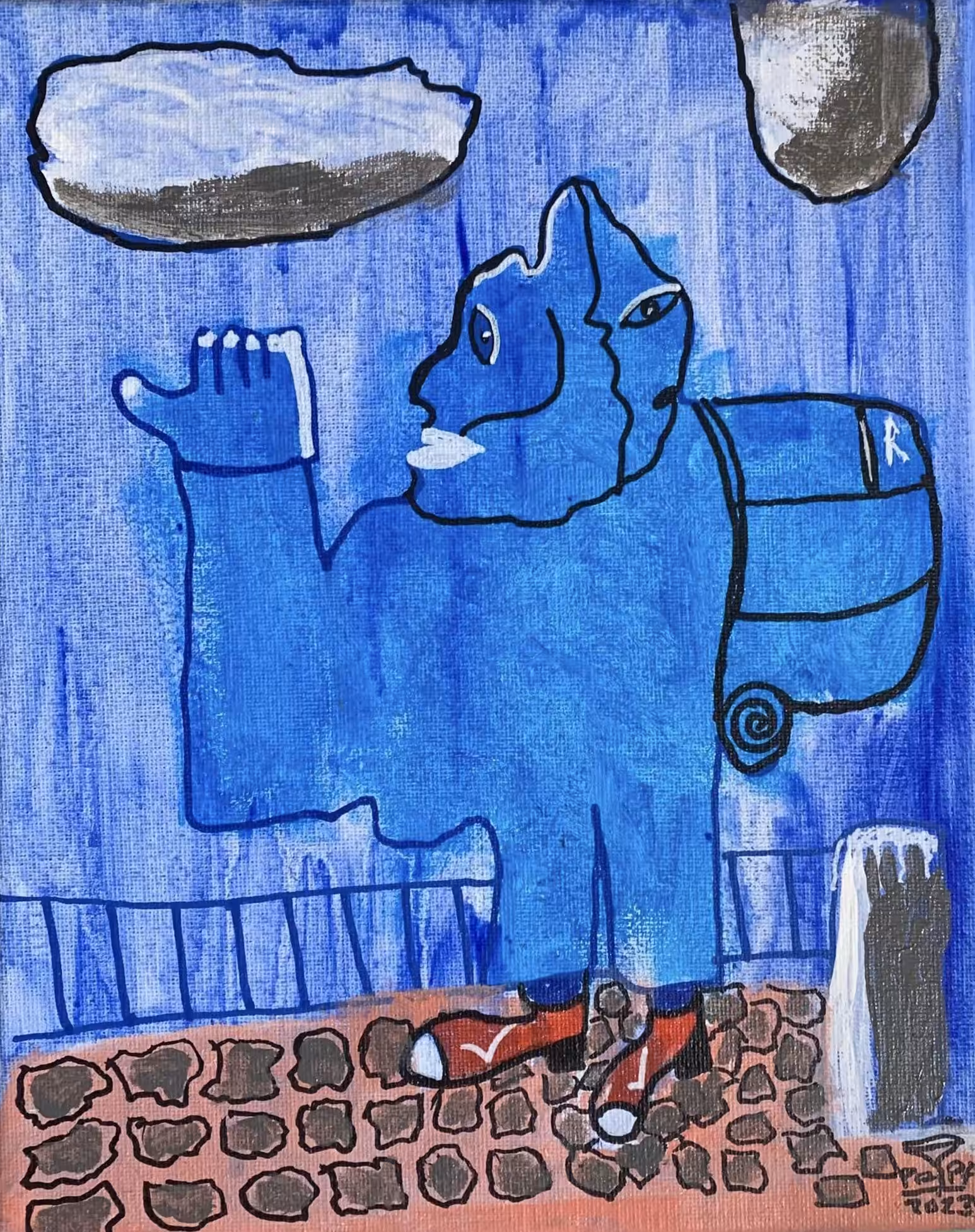 Blue Hitch Hiker