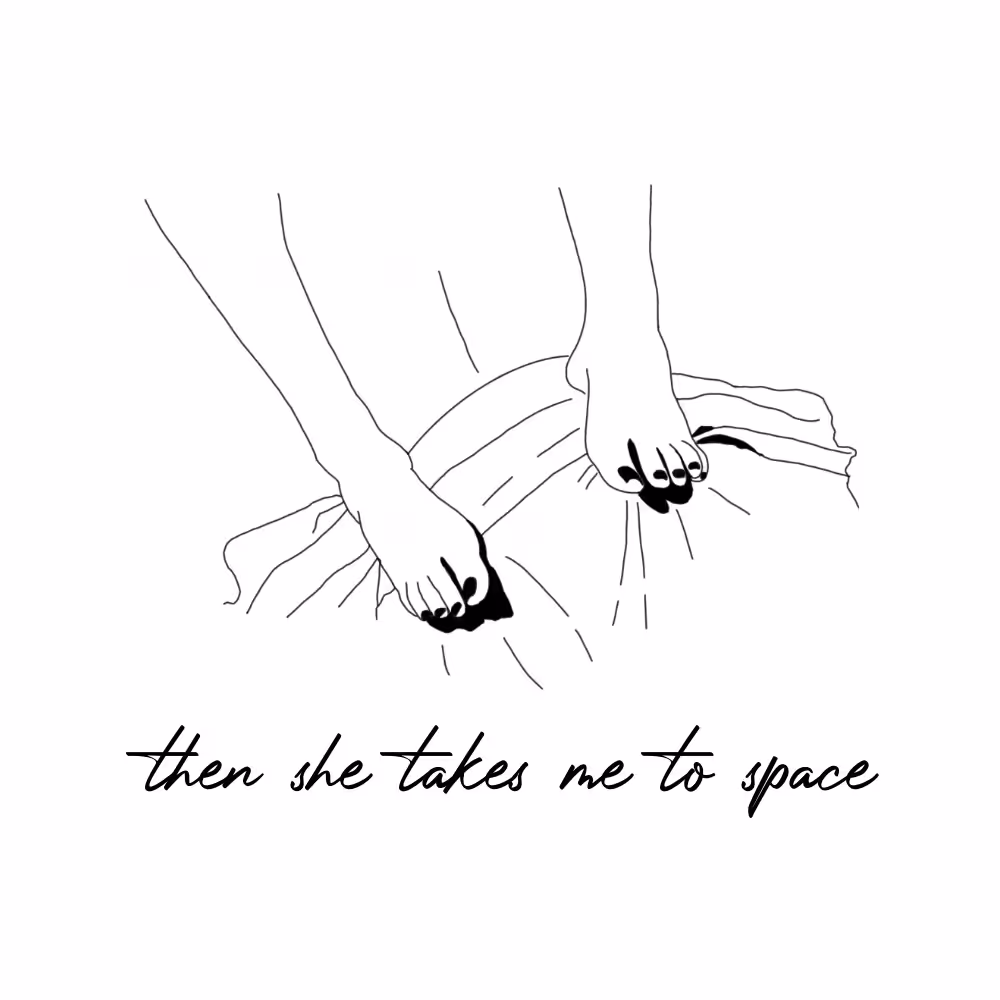 Then she takes me to space