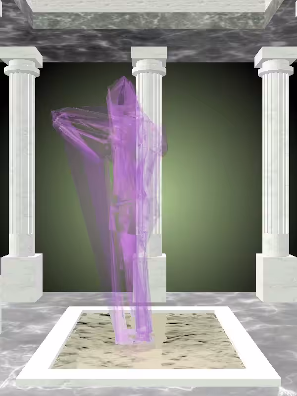 HeavenComputer: The Fading Robotic Glossy Violet Woman #1791