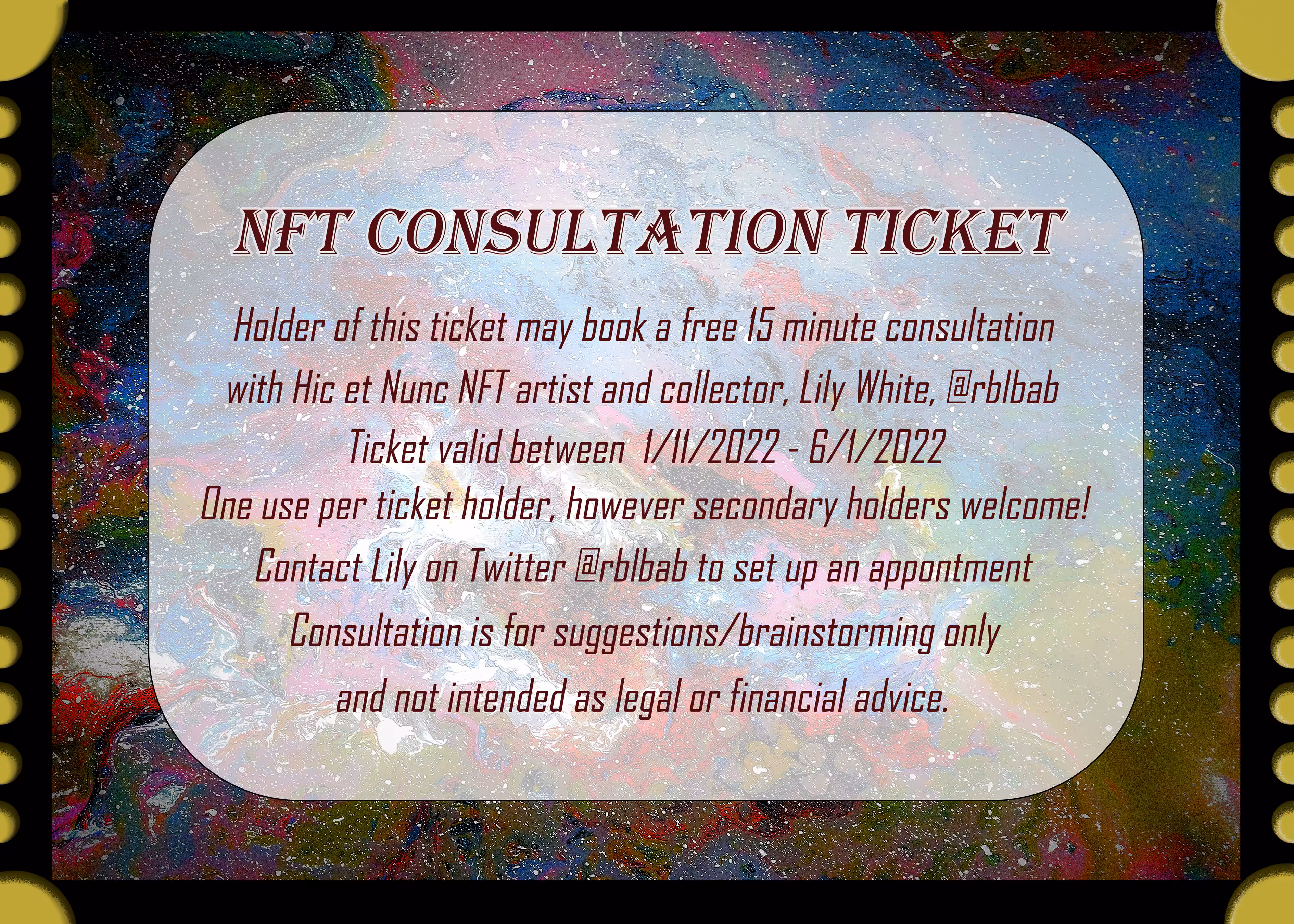 NFT Consultation Ticket