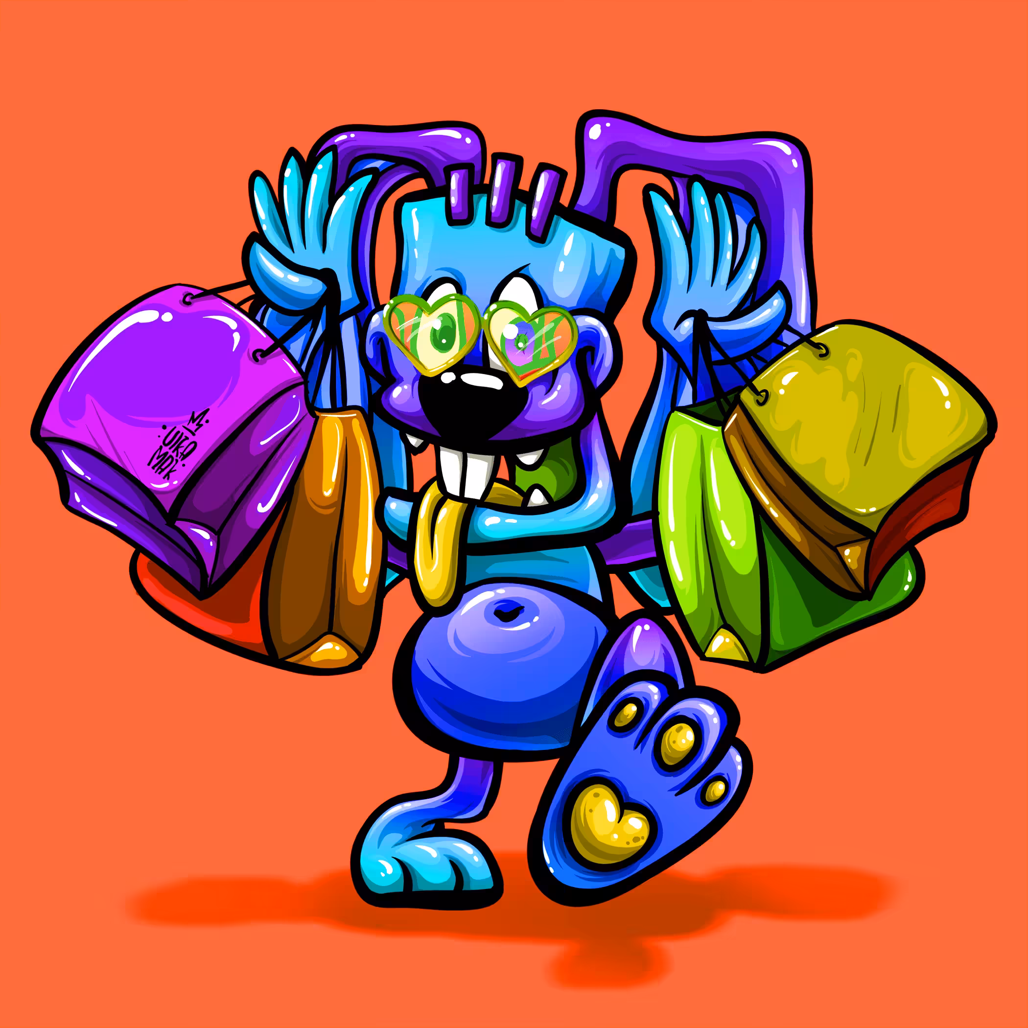 05 Blue Shoppy Zombie Rabbbit