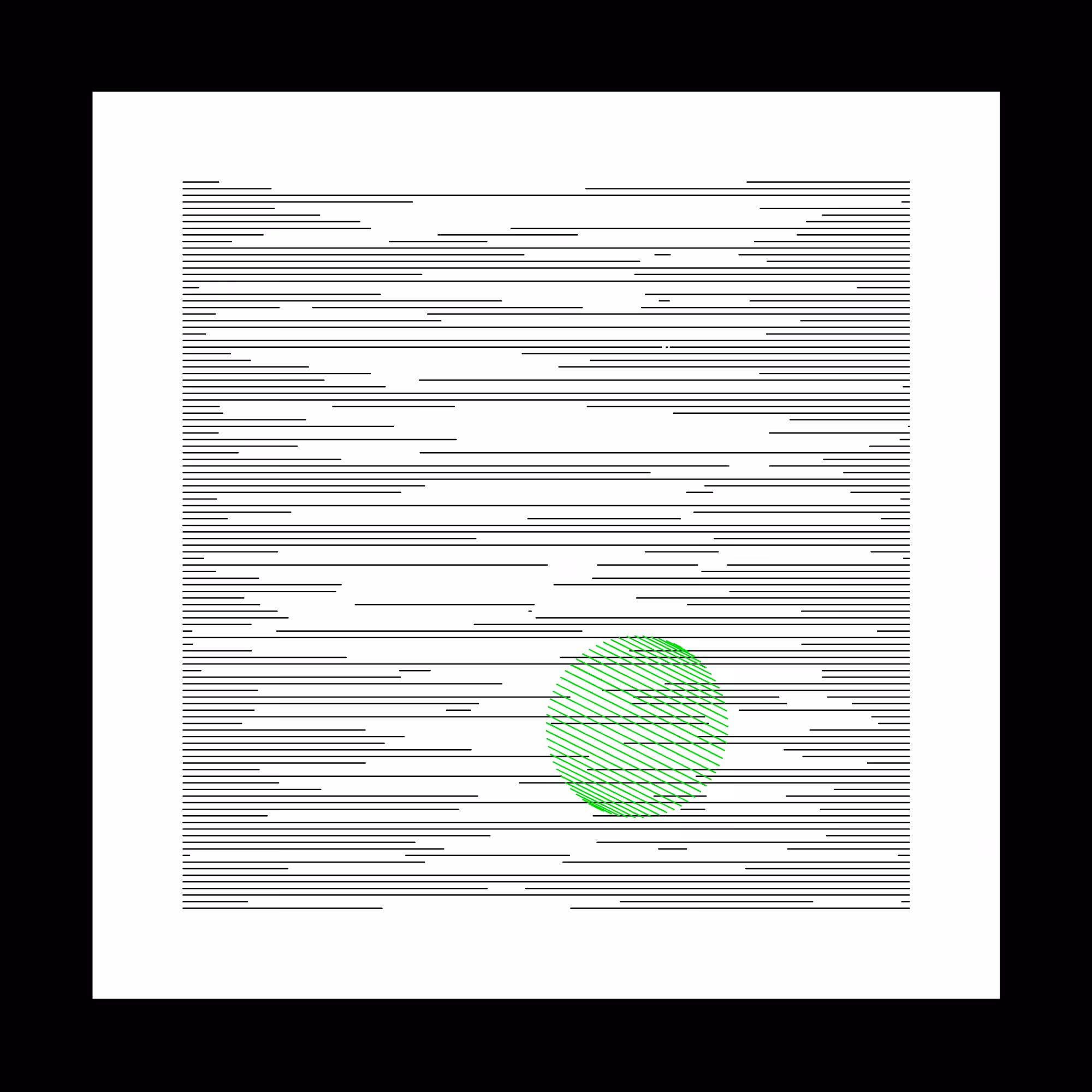 111 lignes horizontales et un rond #7