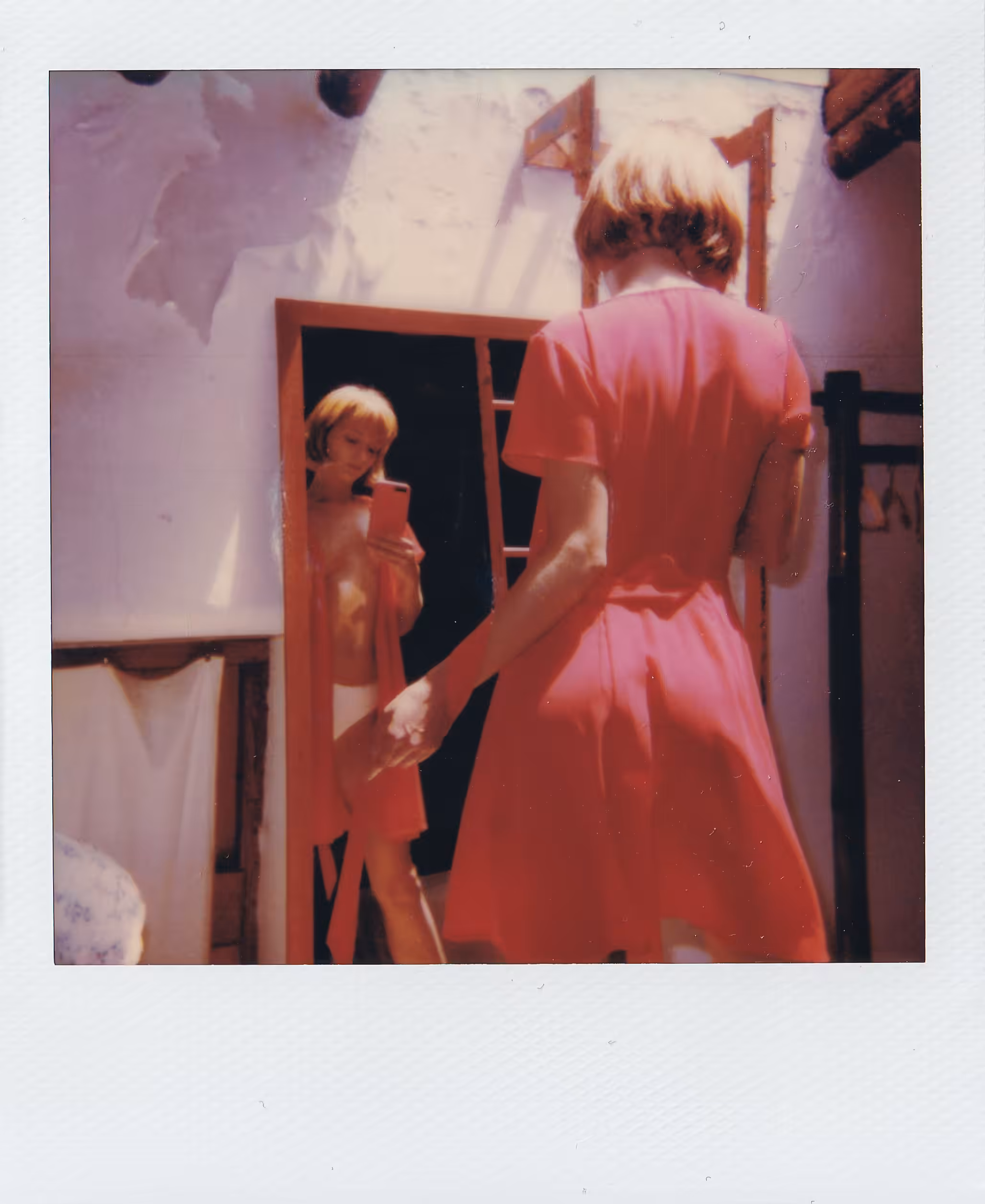 LADY IN RED ON POLAROID