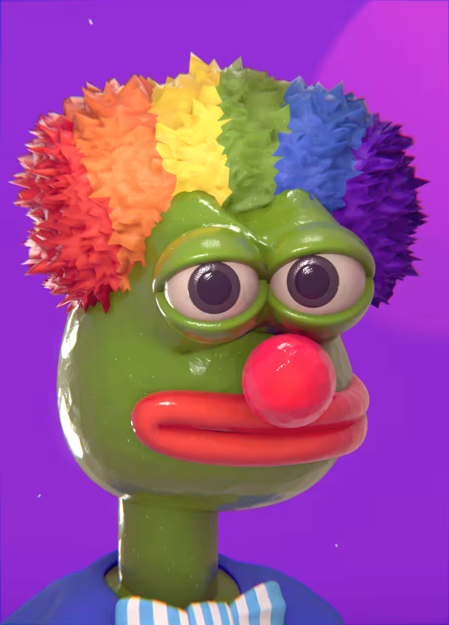 Crypto dude #018 - Clown Pepe