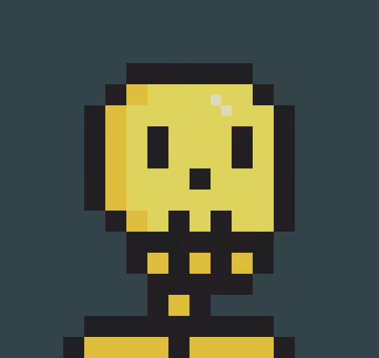 TezSkulls #14 - Golden Skull